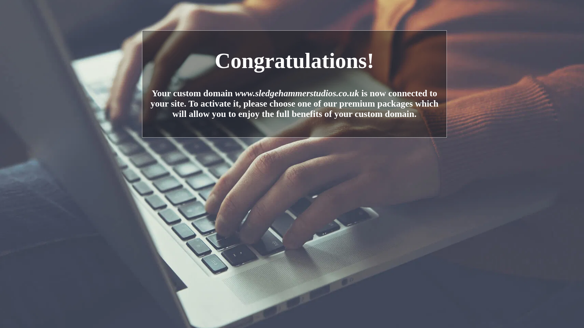 website screenshot of https://sledgehammerstudios.co.uk/