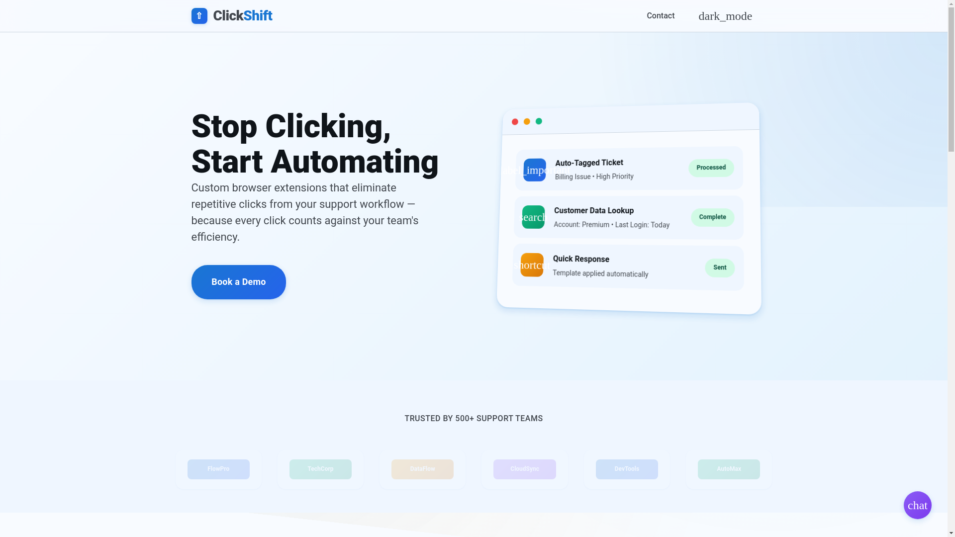 website screenshot of https://getclickshift.pages.dev/