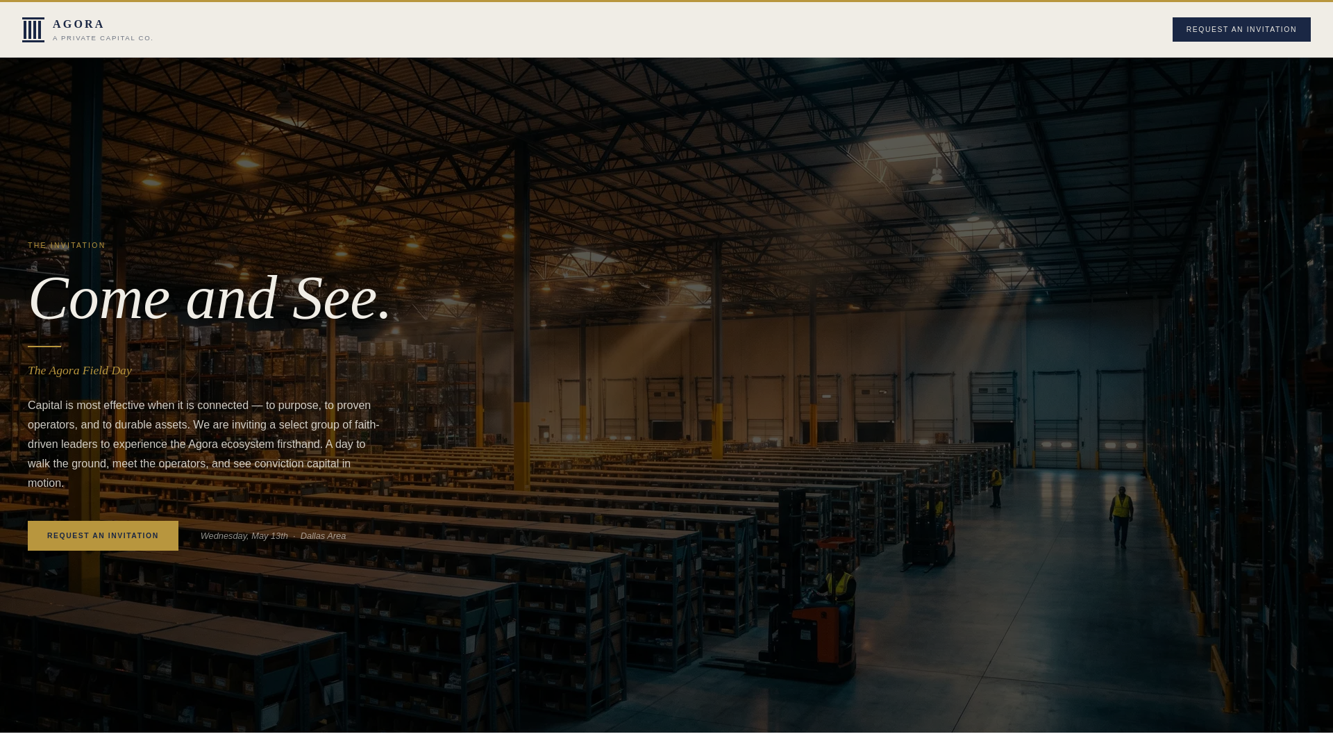 website screenshot of https://agorafieldday.com/