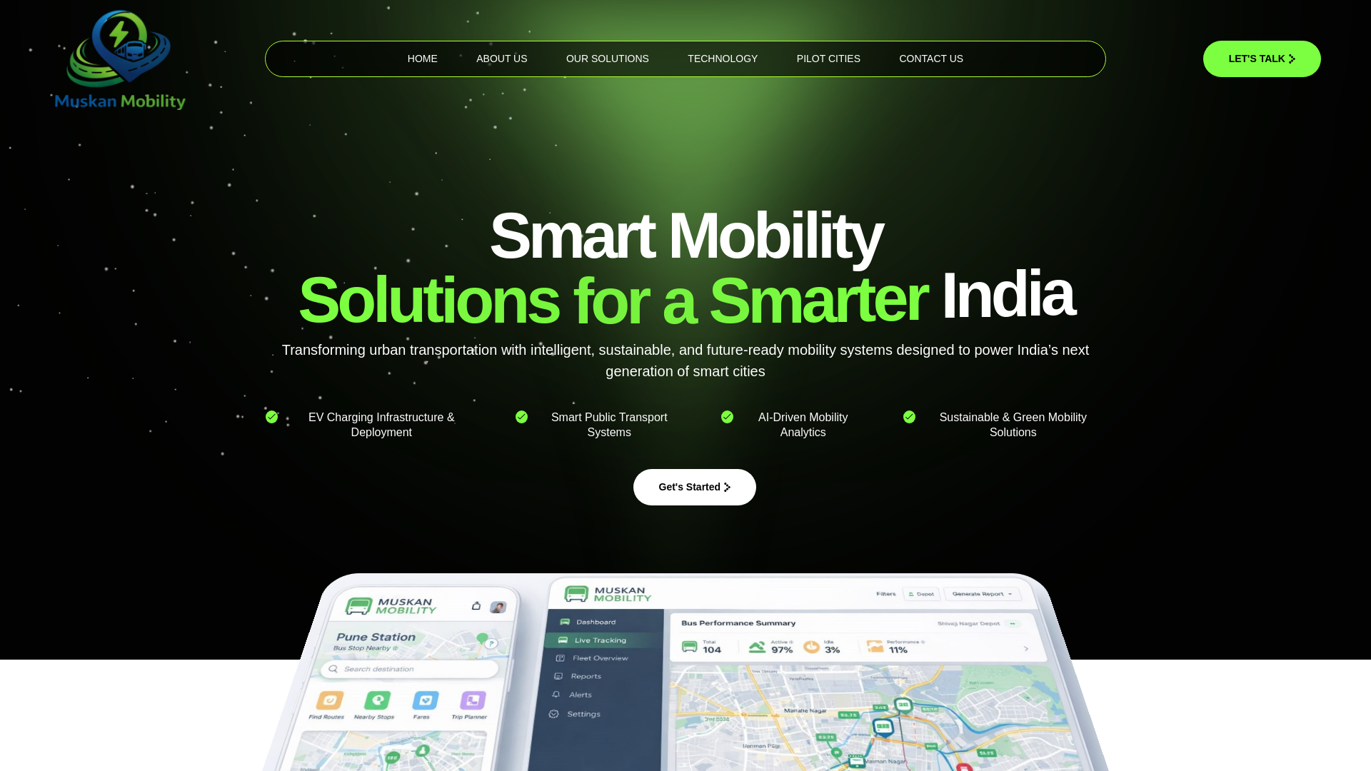 website screenshot of https://muskanmobility.com/