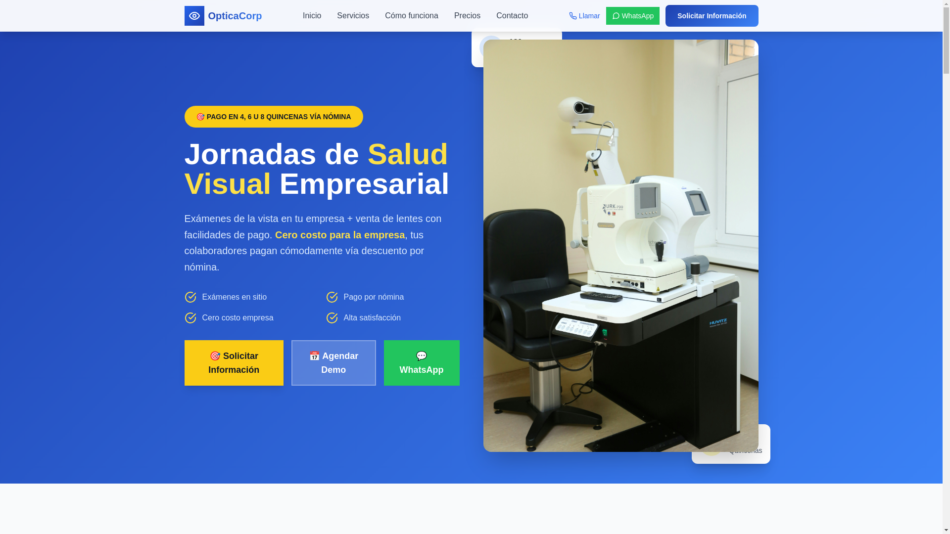 website screenshot of https://opticacorp.com/