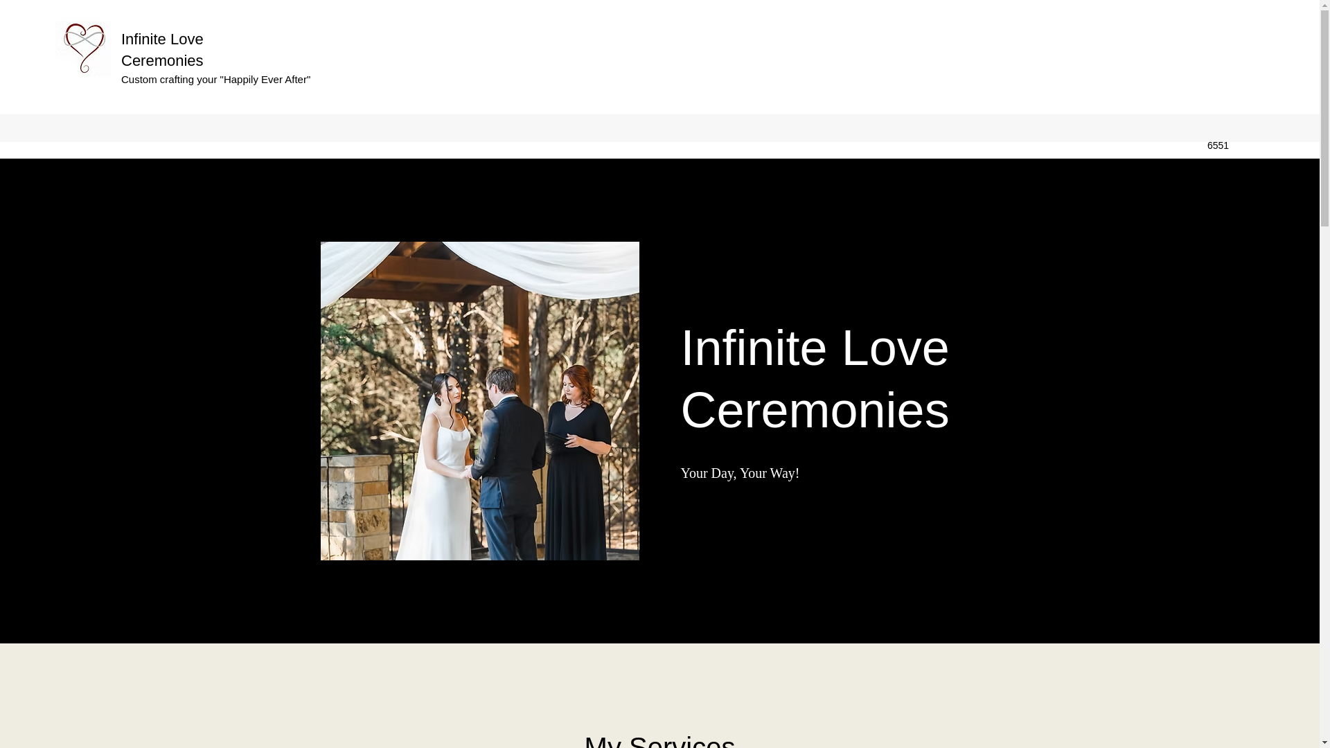 website screenshot of https://infiniteloveceremonies.info/