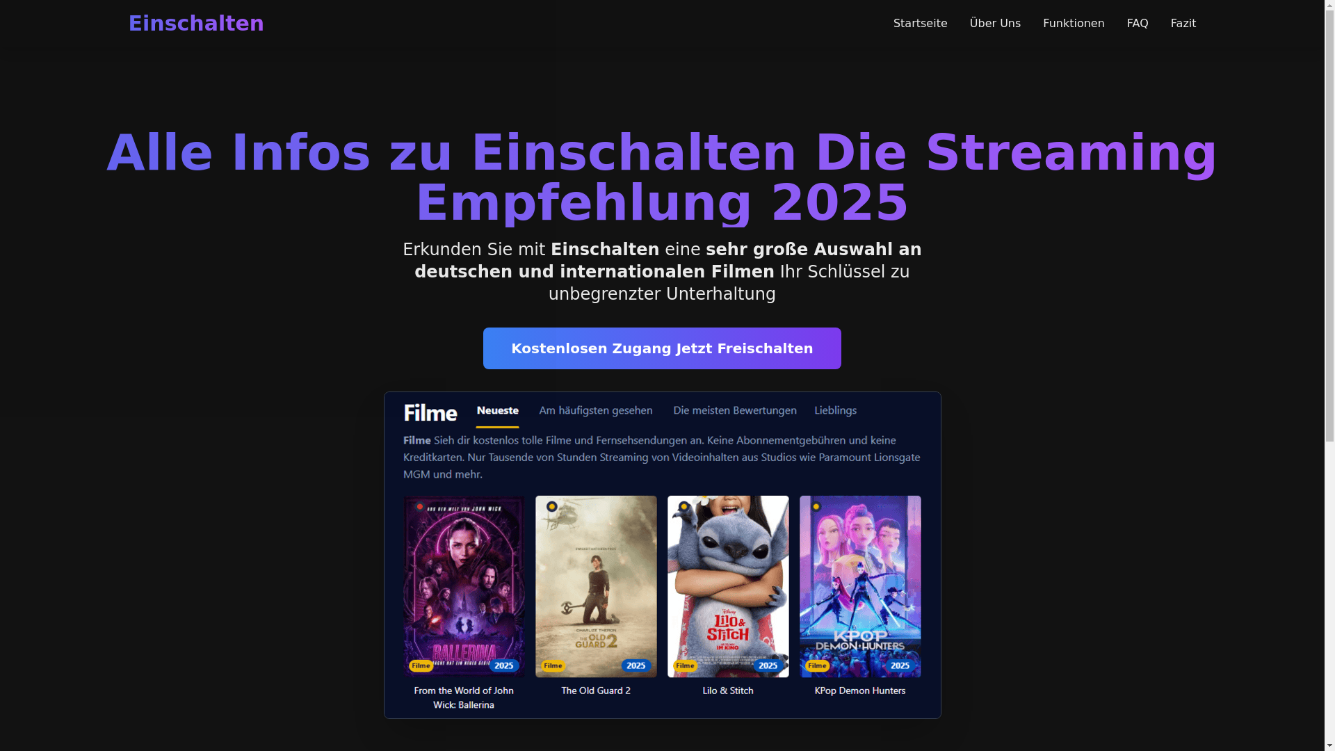 website screenshot of https://einschalten-l0b2.pages.dev/
