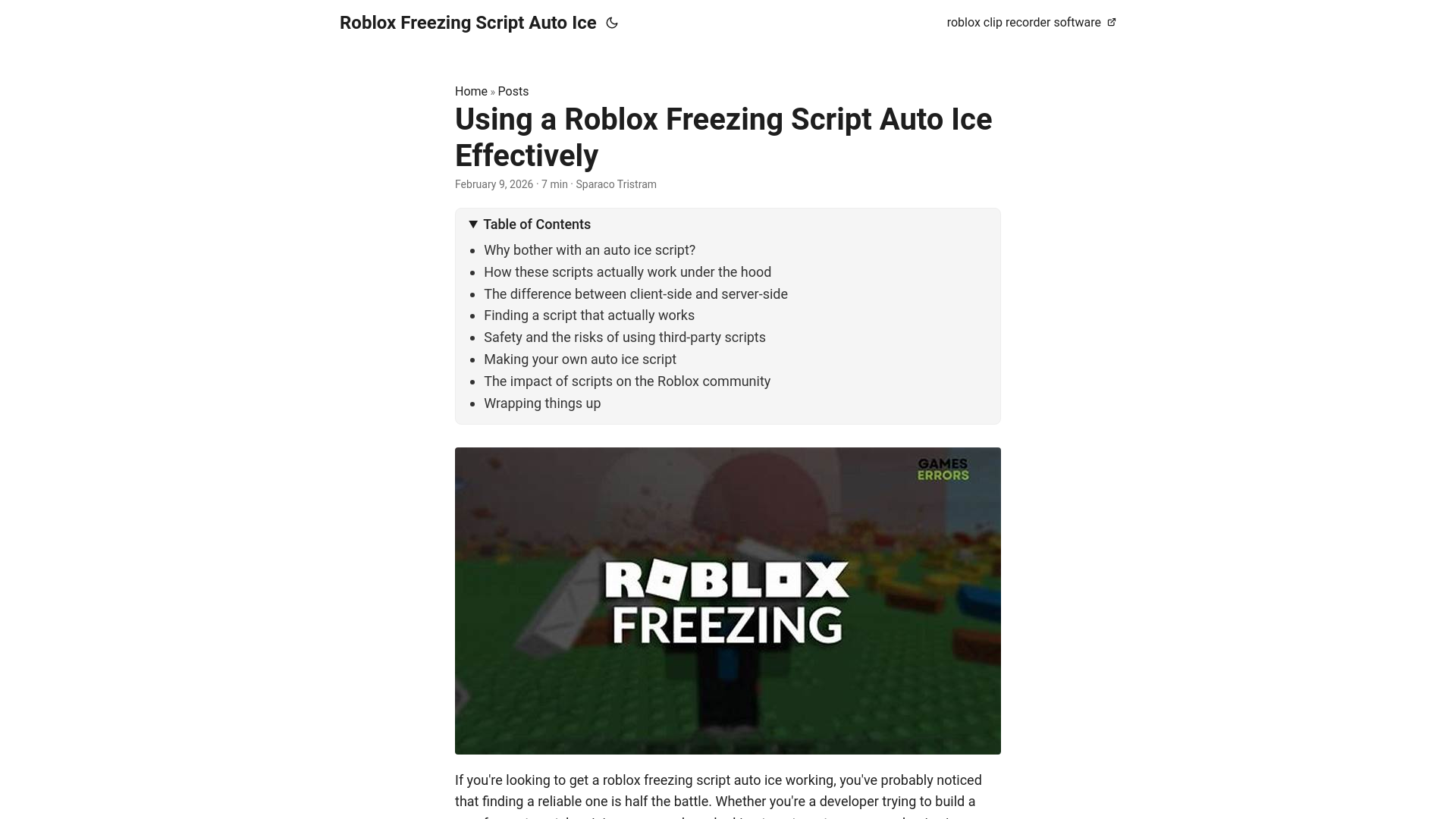 website screenshot of https://roblox-freezing-script-auto-ice.pages.dev/