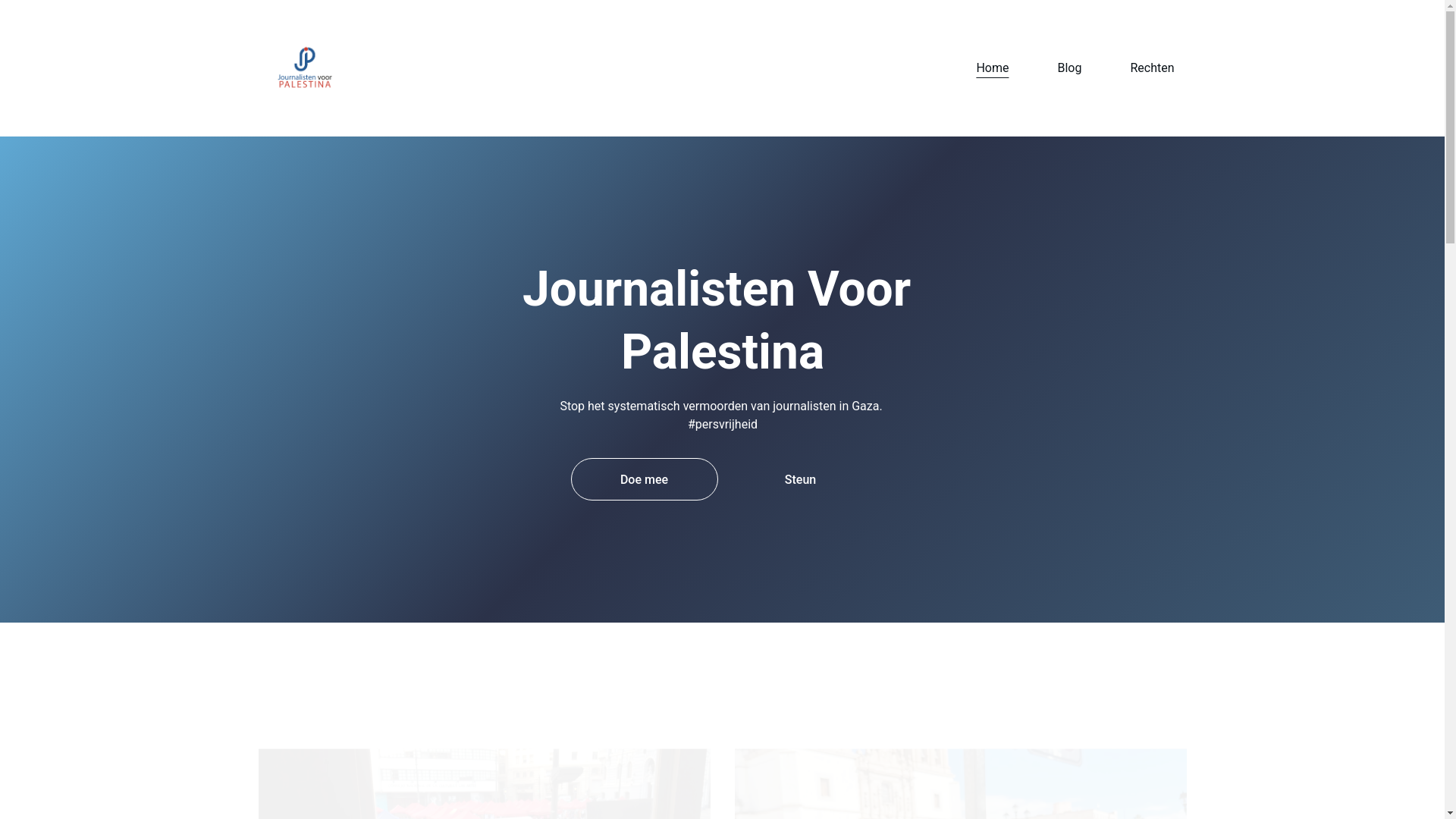 website screenshot of https://journalistenvoorpalestina.nl/