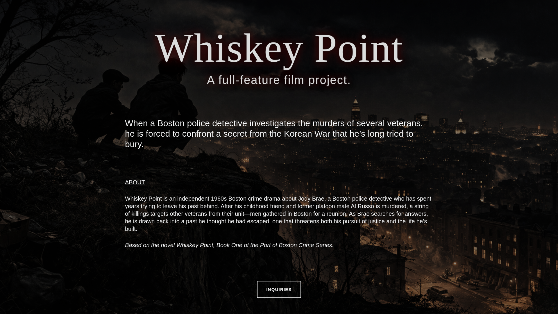 website screenshot of https://whiskeypointfilm.com/