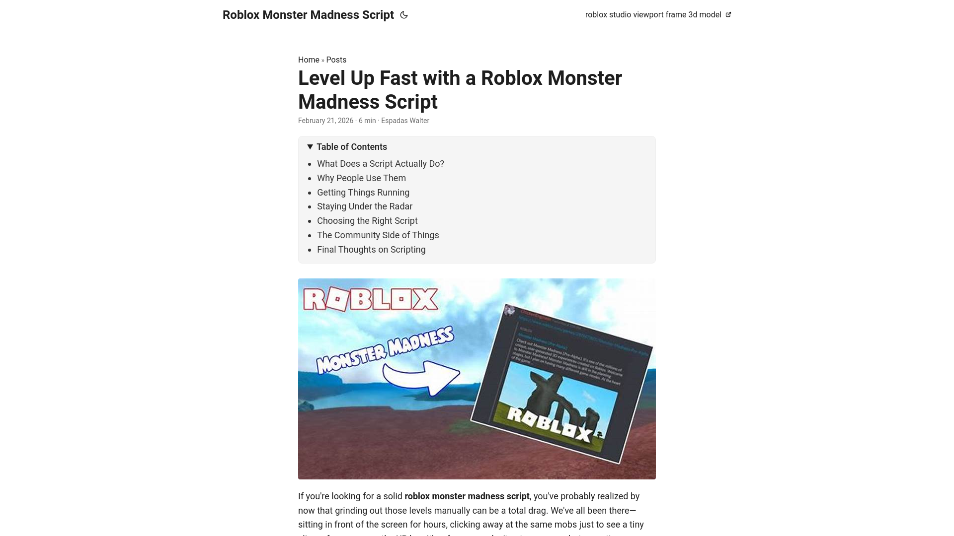 website screenshot of https://roblox-monster-madness-script.pages.dev/
