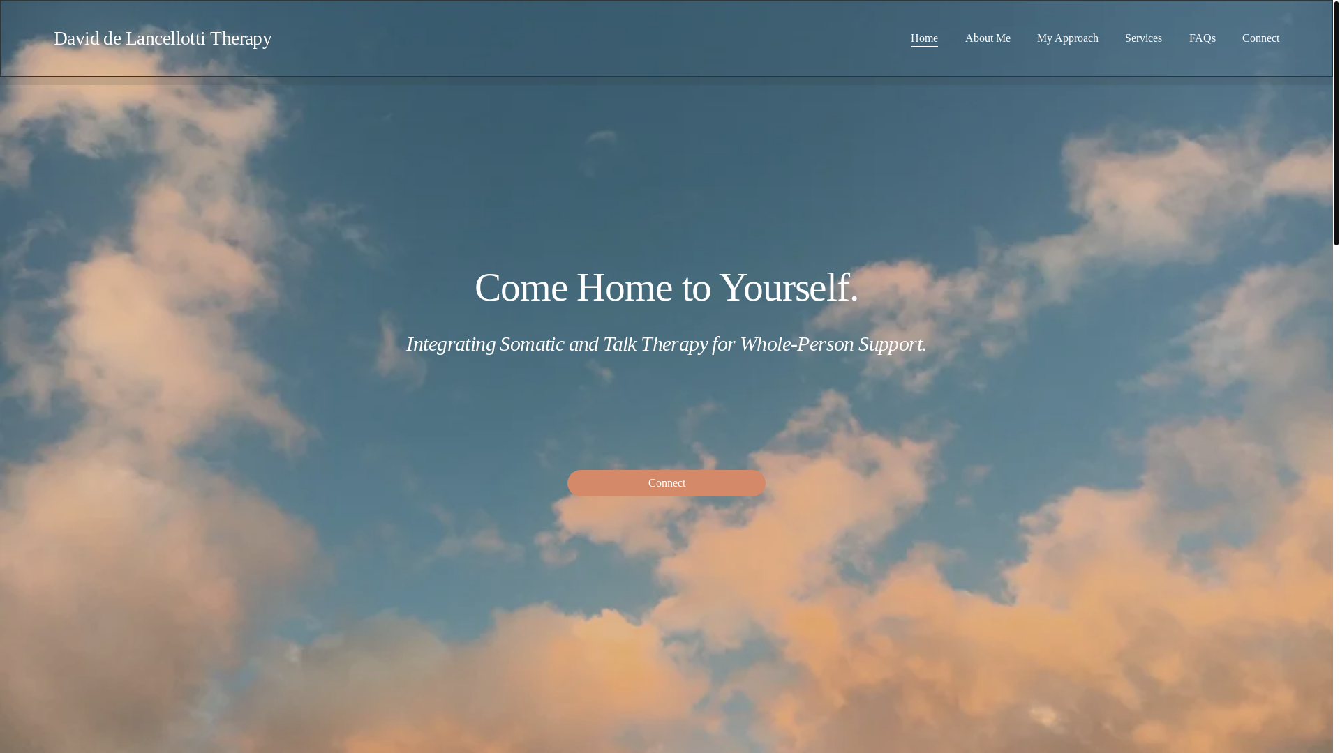 website screenshot of https://daviddelancellottitherapy.com/