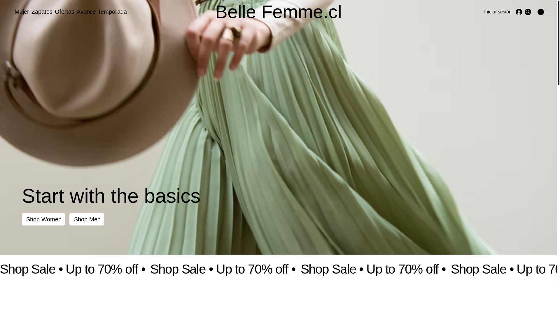 website screenshot of https://femmebelle.cl/