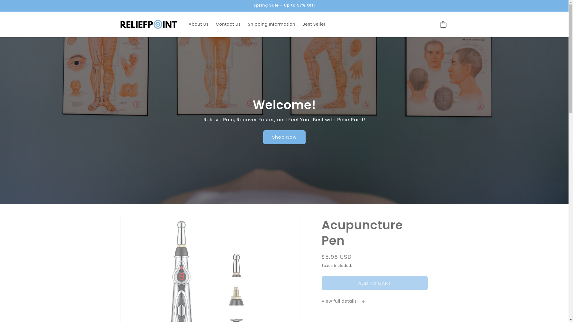 website screenshot of https://myreliefpoint.com/