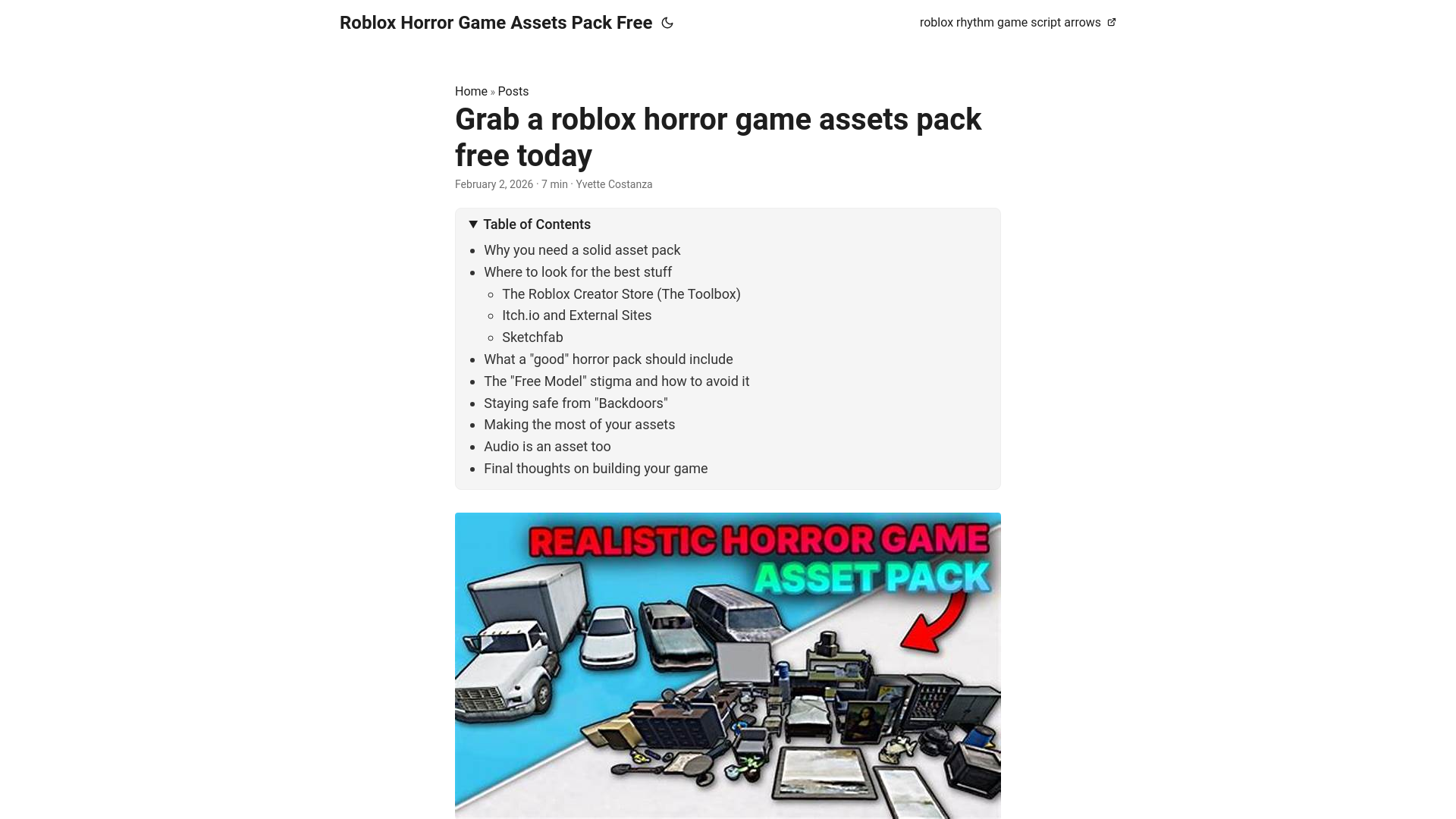 website screenshot of https://roblox-horror-game-assets-pack-free.pages.dev/