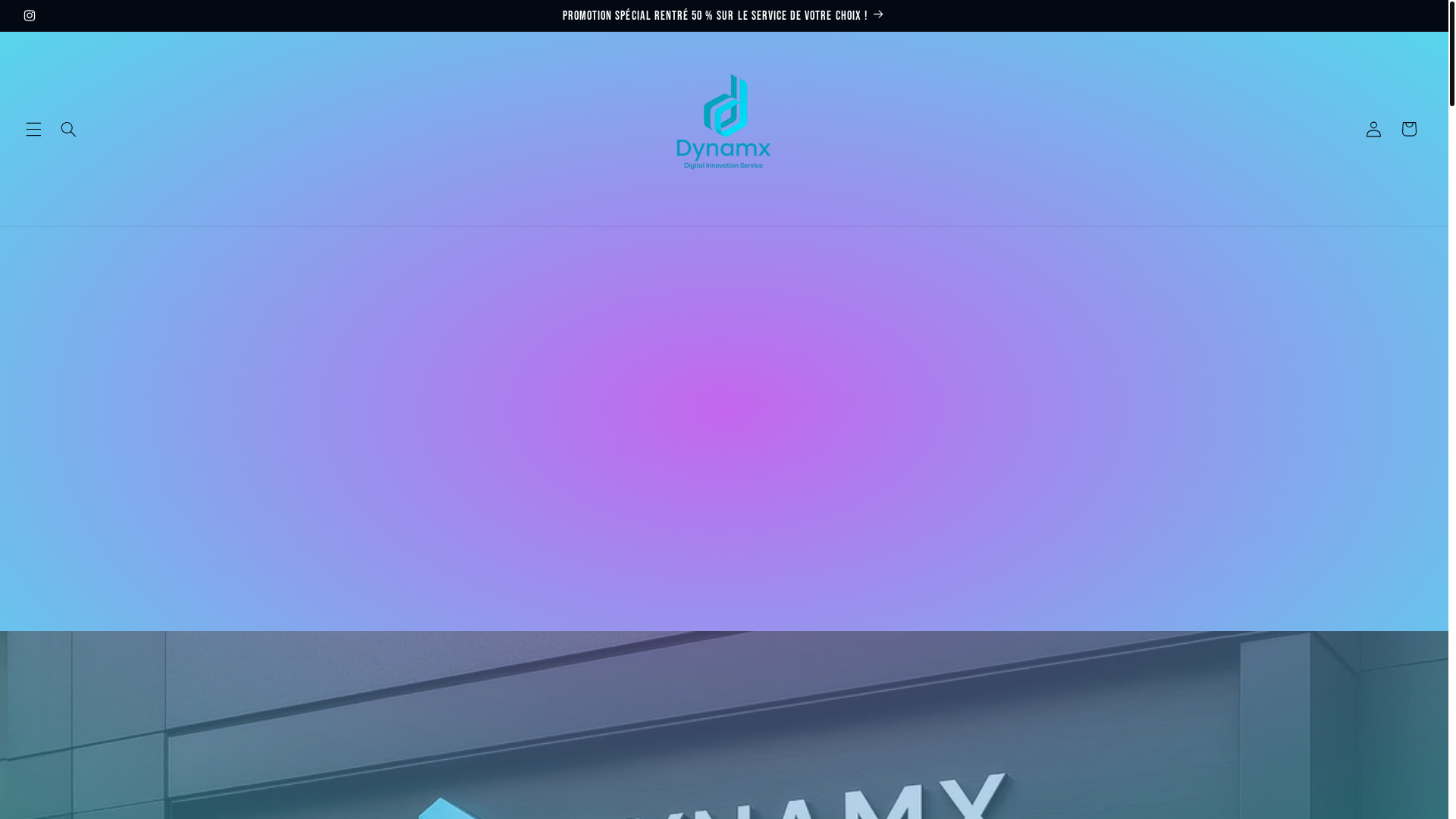 website screenshot of https://agencedynamx.fr/