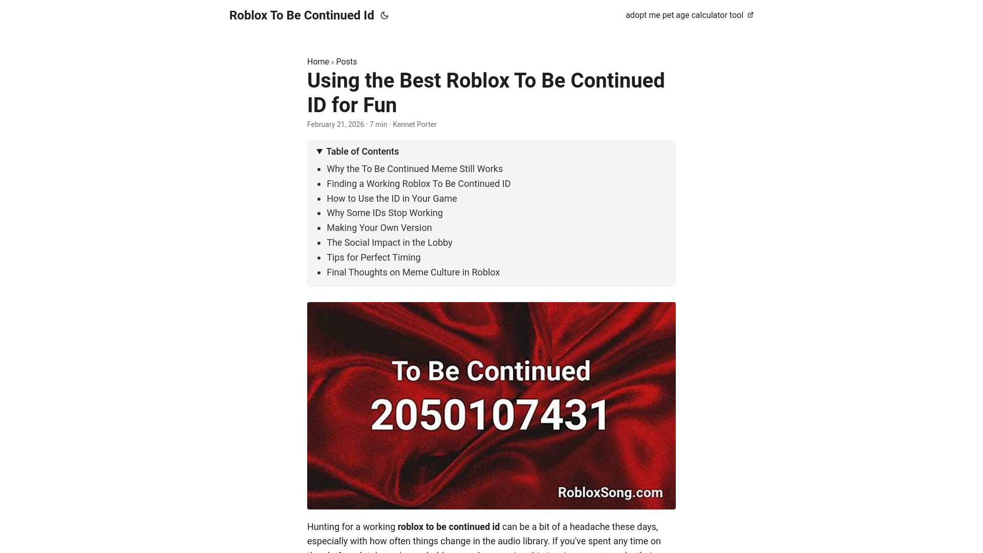 website screenshot of https://roblox-to-be-continued-id.pages.dev/