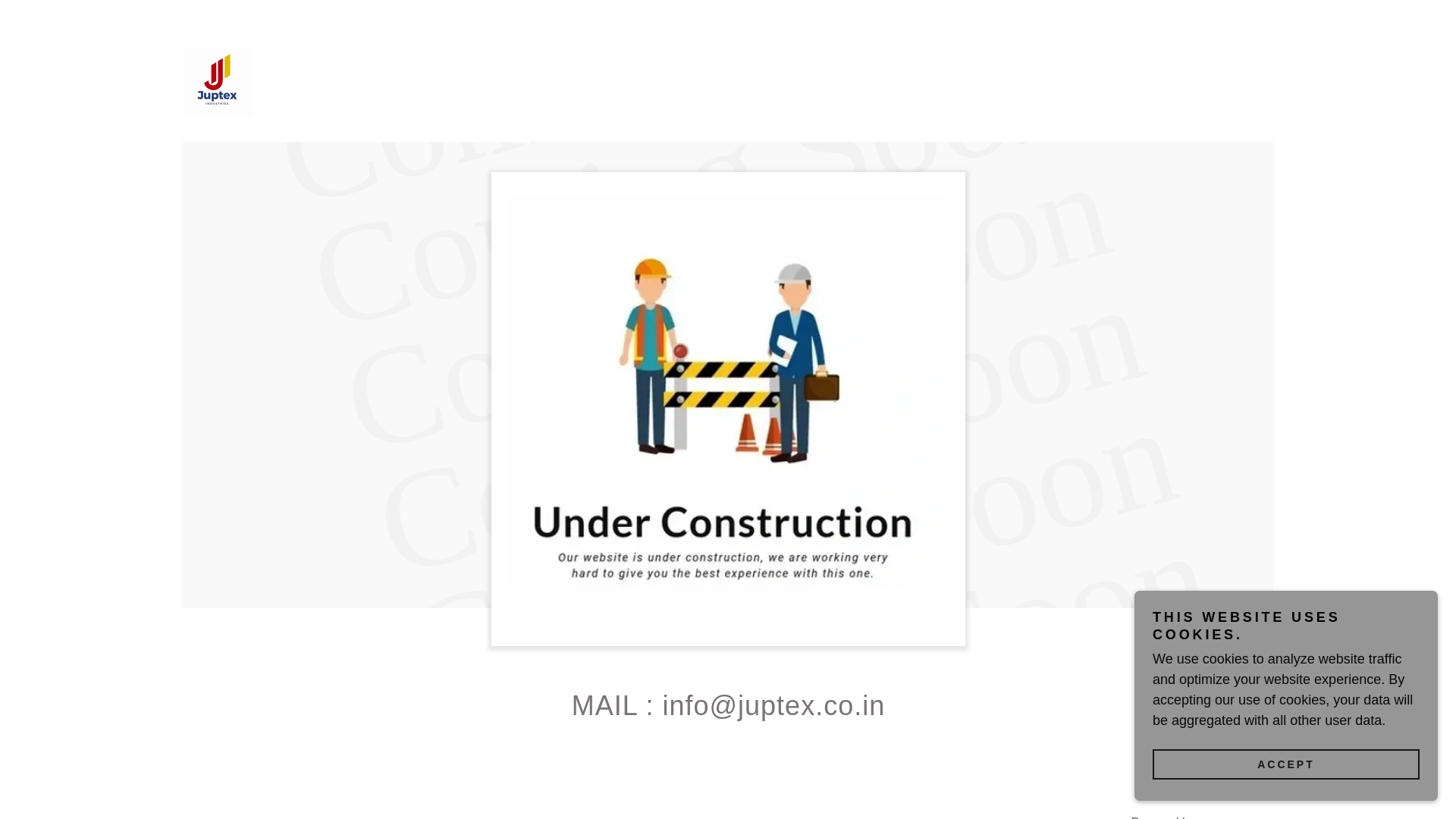 website screenshot of https://juptex.co.in/