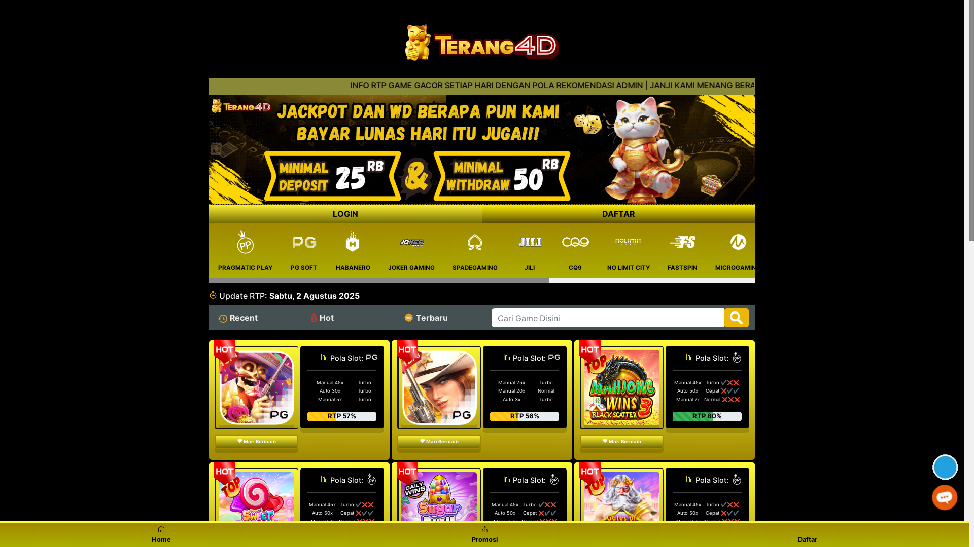 website screenshot of https://rtp2terang4d.pages.dev/