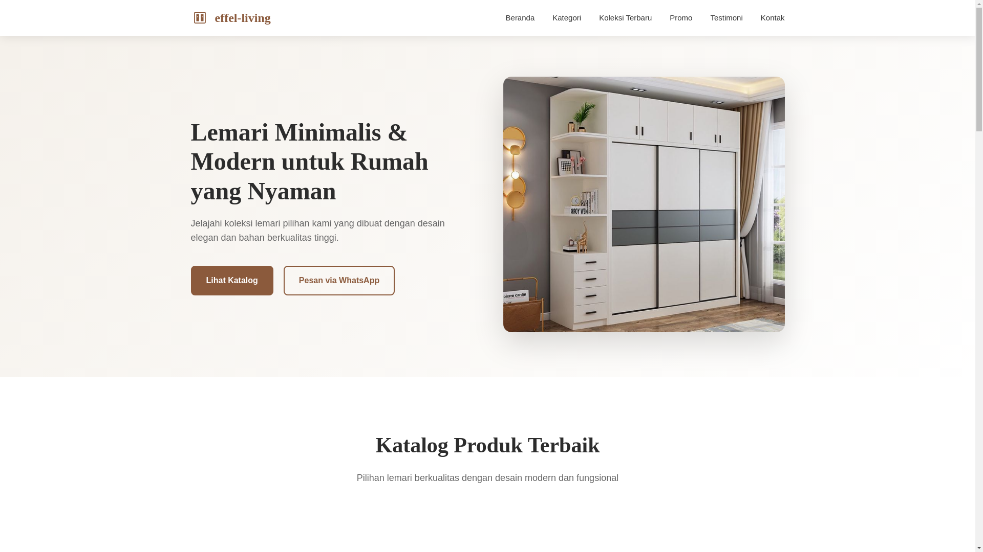 website screenshot of https://effel-living.store/