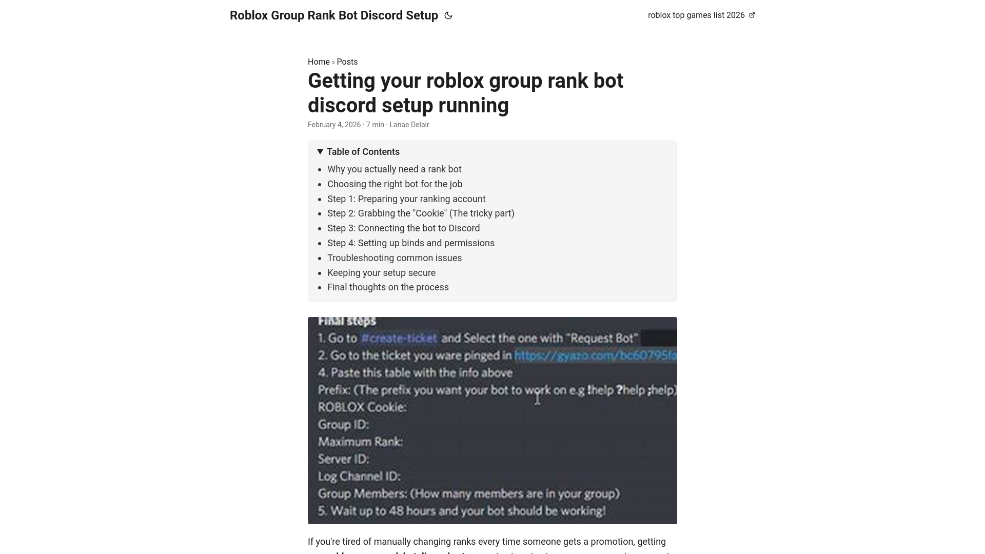 website screenshot of https://roblox-group-rank-bot-discord-setup.pages.dev/