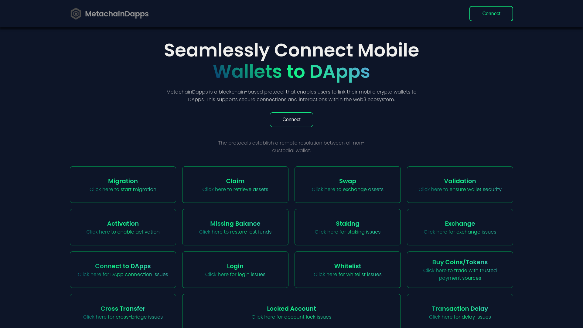 website screenshot of https://metachains-api.pages.dev/
