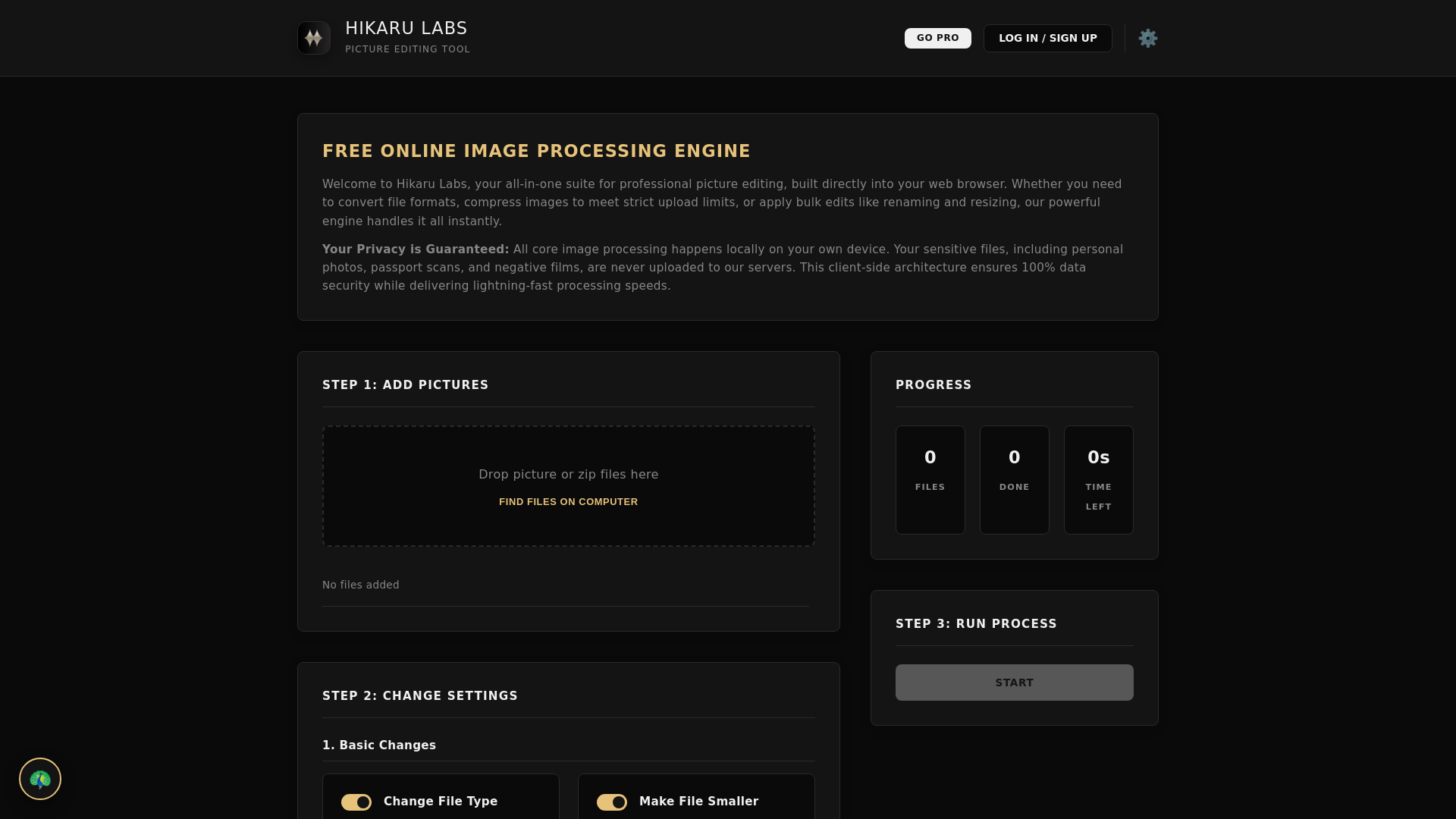 website screenshot of https://hikarulabs.xyz/