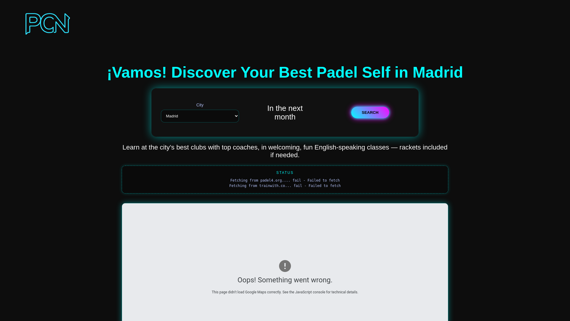website screenshot of https://pcn-frontend.pages.dev/