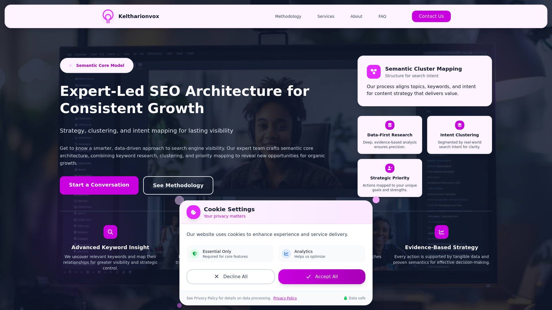 website screenshot of https://keltharionvox.sbs/