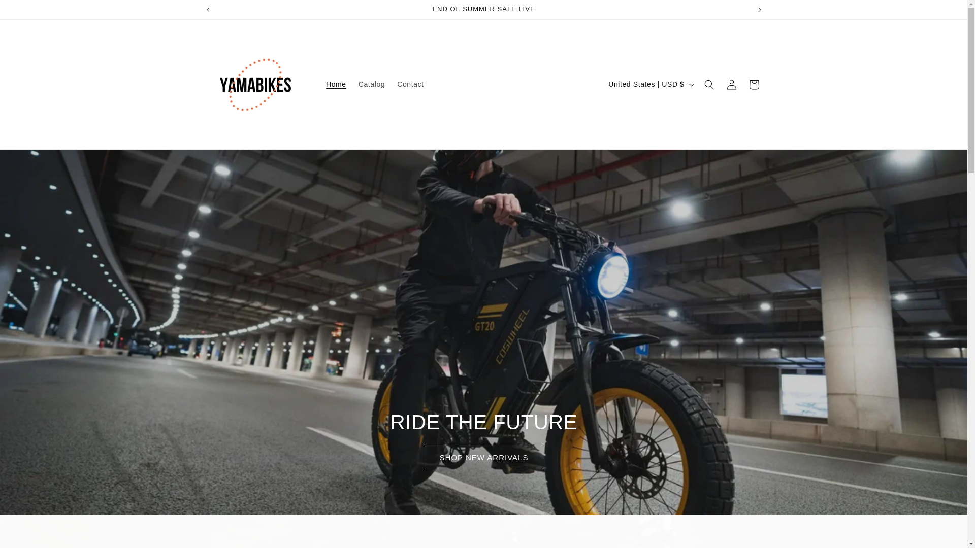 website screenshot of https://yamabikes.shop/