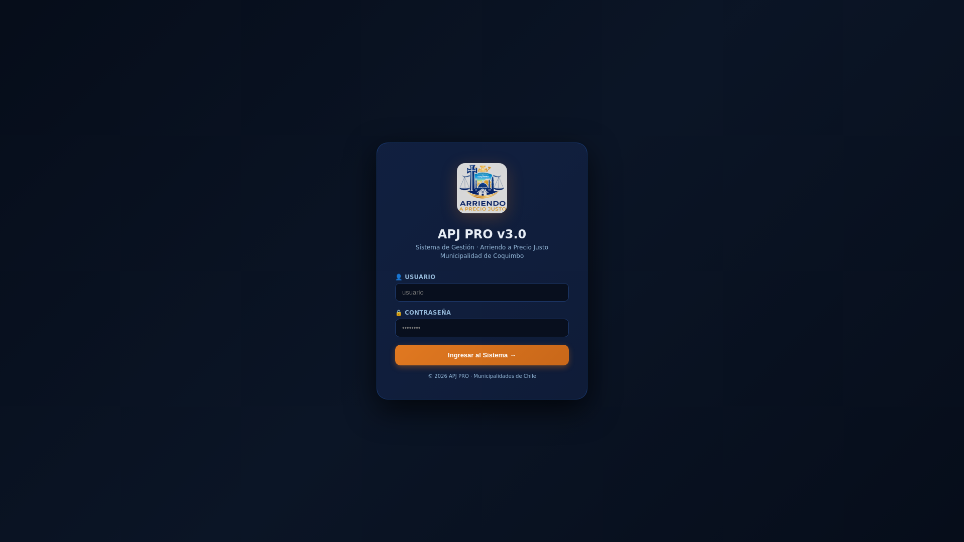 website screenshot of https://sistemaapj.pages.dev/