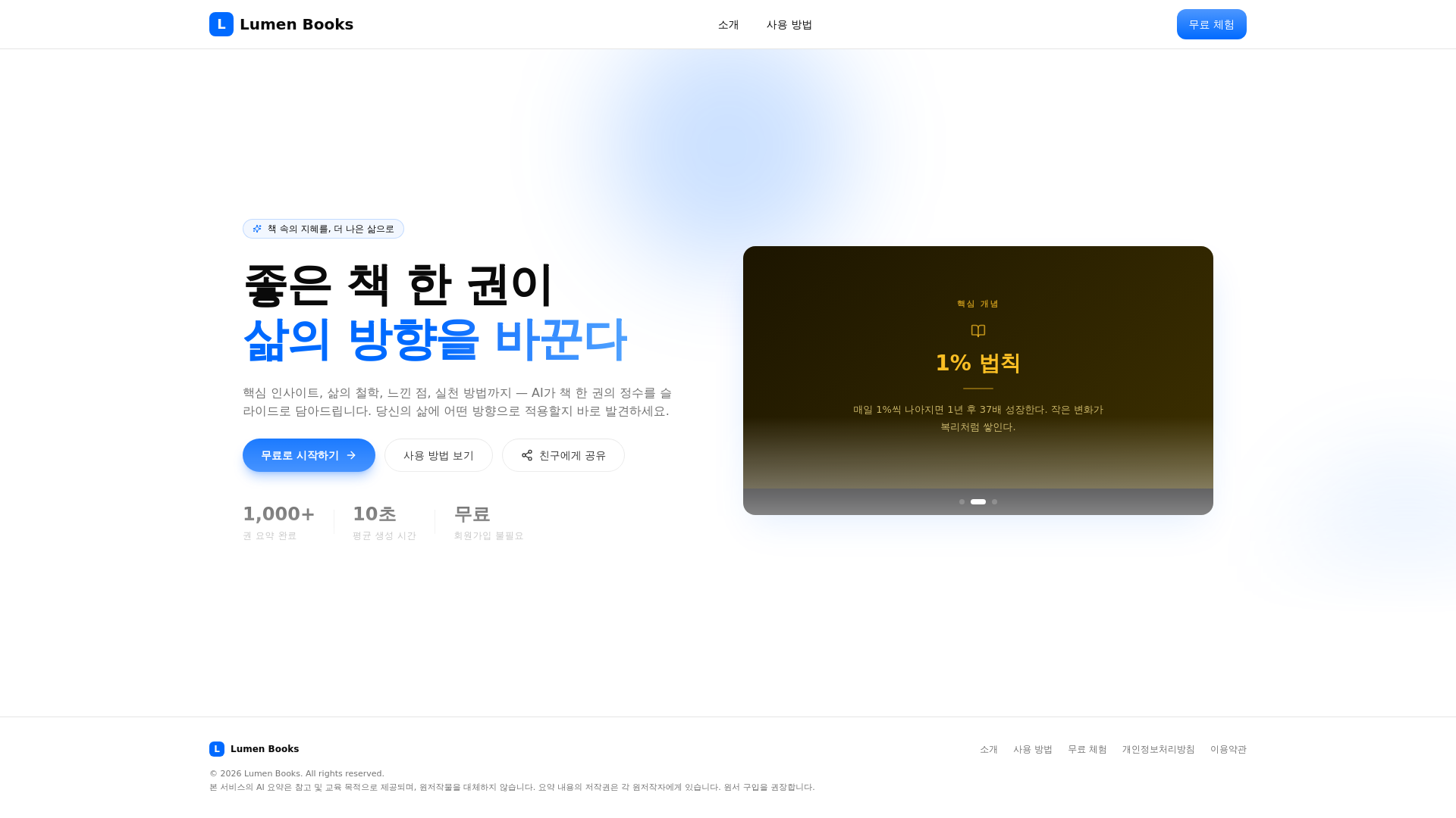 website screenshot of https://lumenbooks.pages.dev/