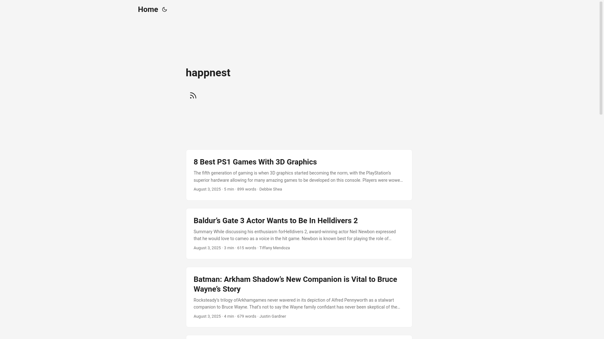 website screenshot of https://happnest.pages.dev/