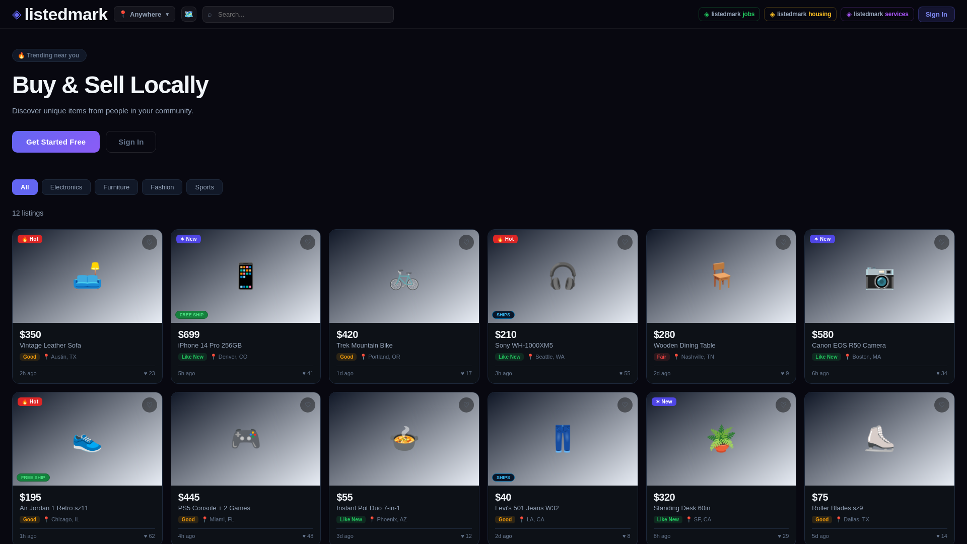 website screenshot of https://listedmark.com/