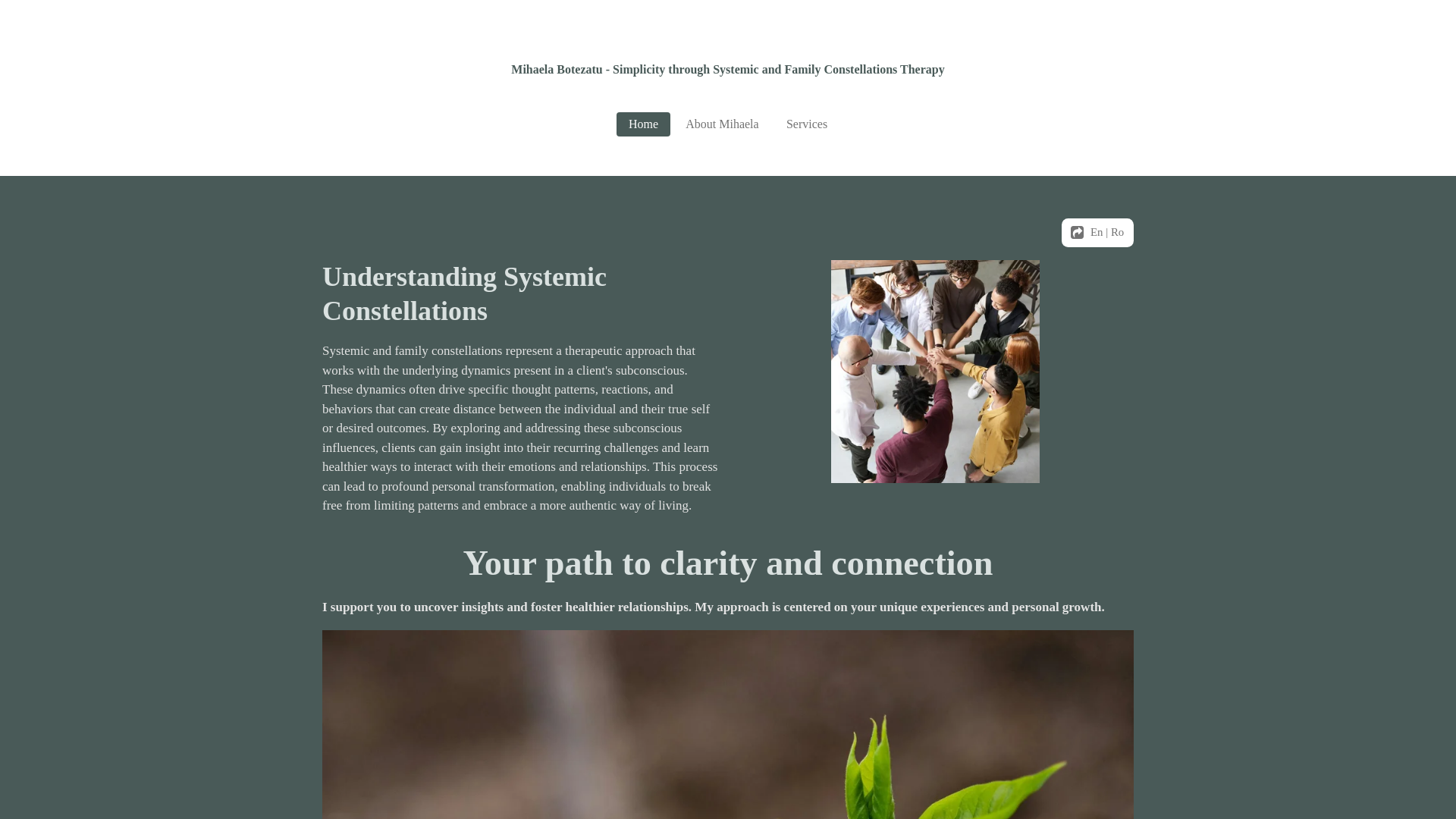 website screenshot of https://mihaelabotezatu-simplicitytherapy.com/