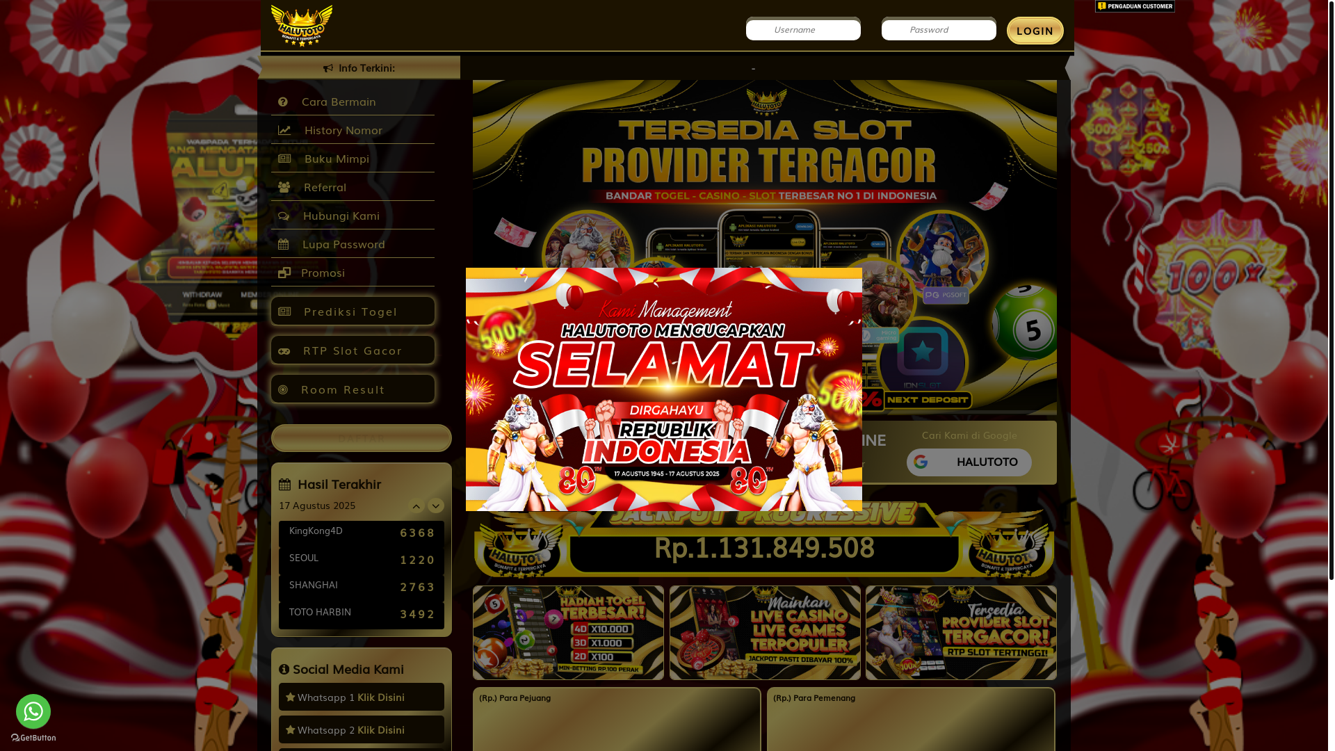website screenshot of https://halohalu05.com/
