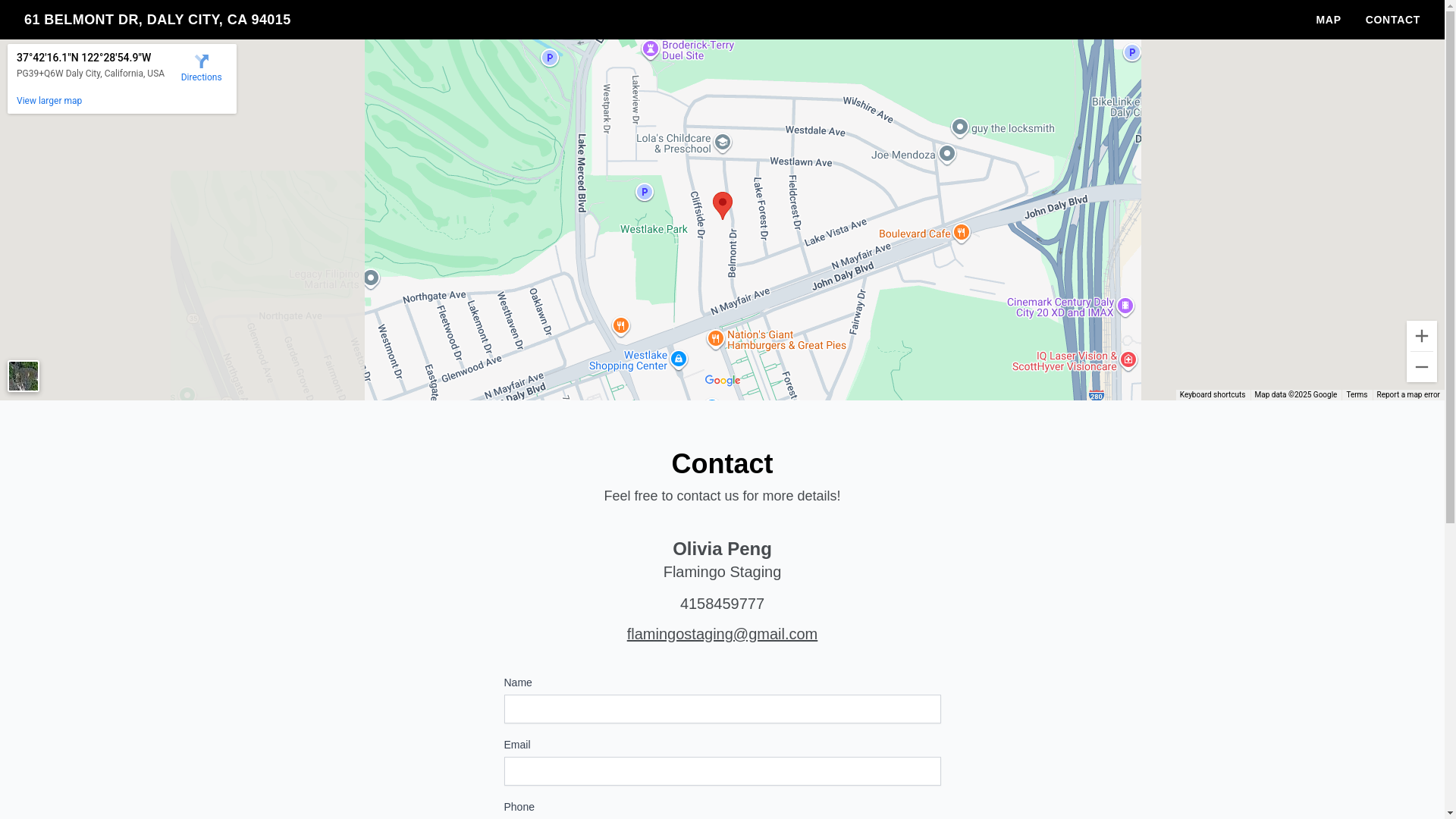 website screenshot of https://61belmontdr.com/