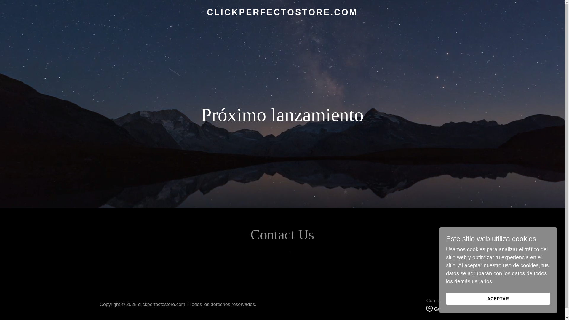website screenshot of https://clickperfectostore.com/