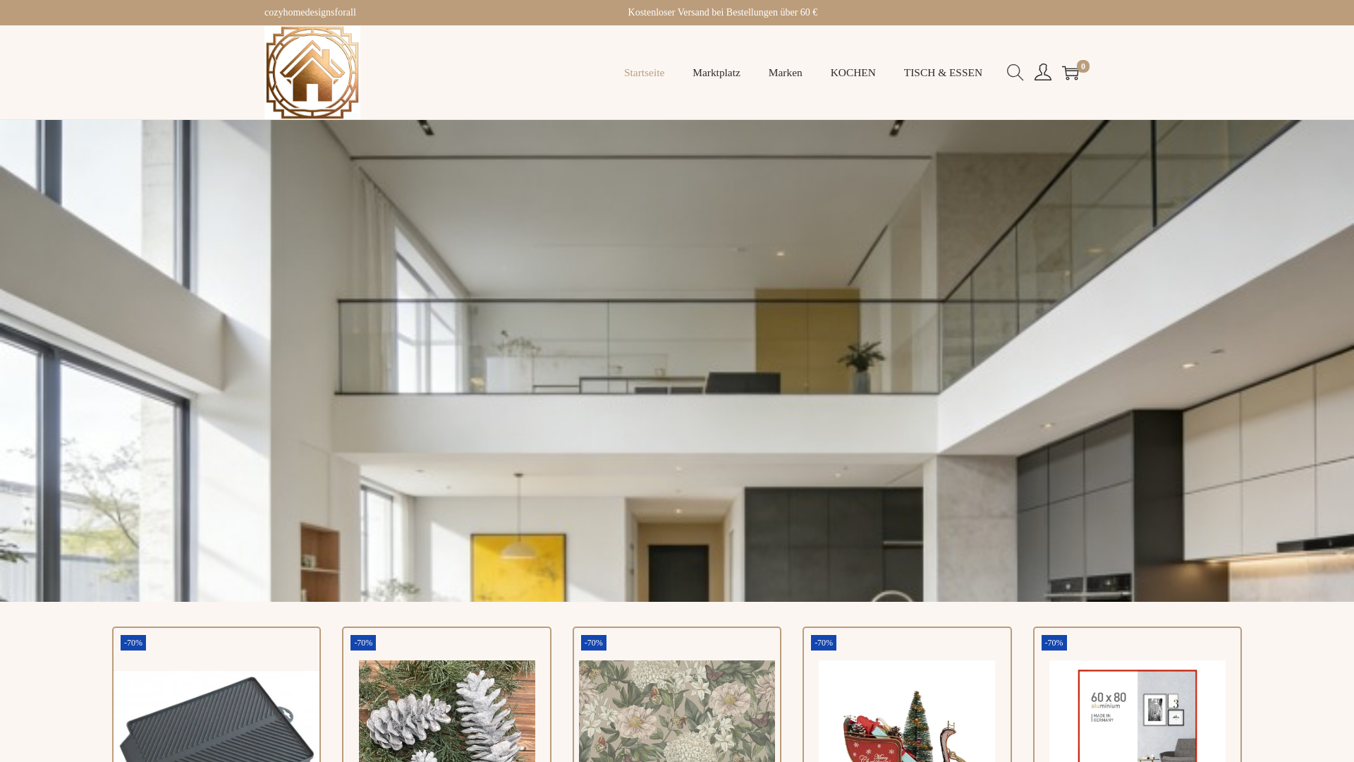 website screenshot of https://cozyhomedesignsforall.com/
