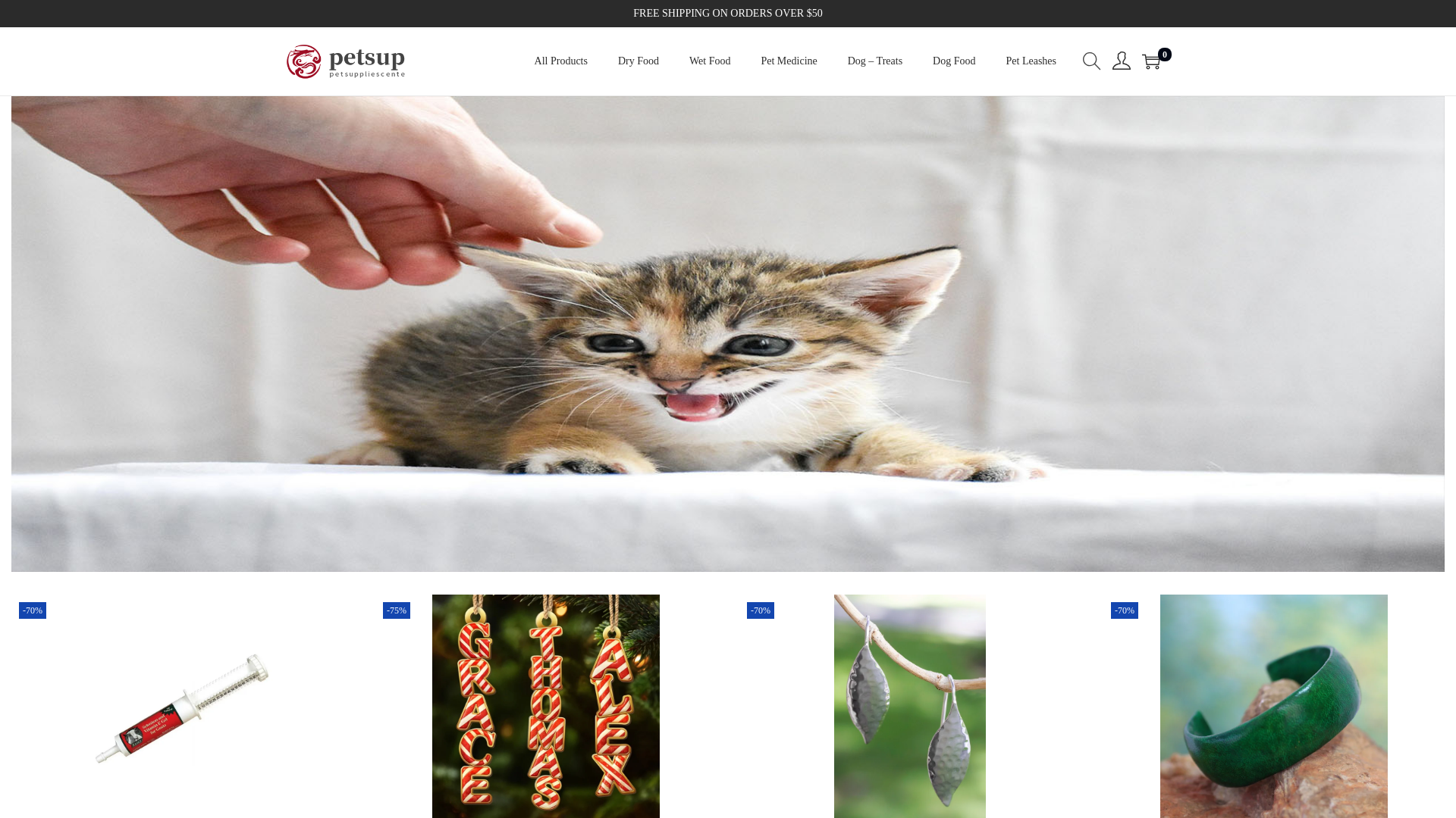 website screenshot of https://petsuppliescente.com/