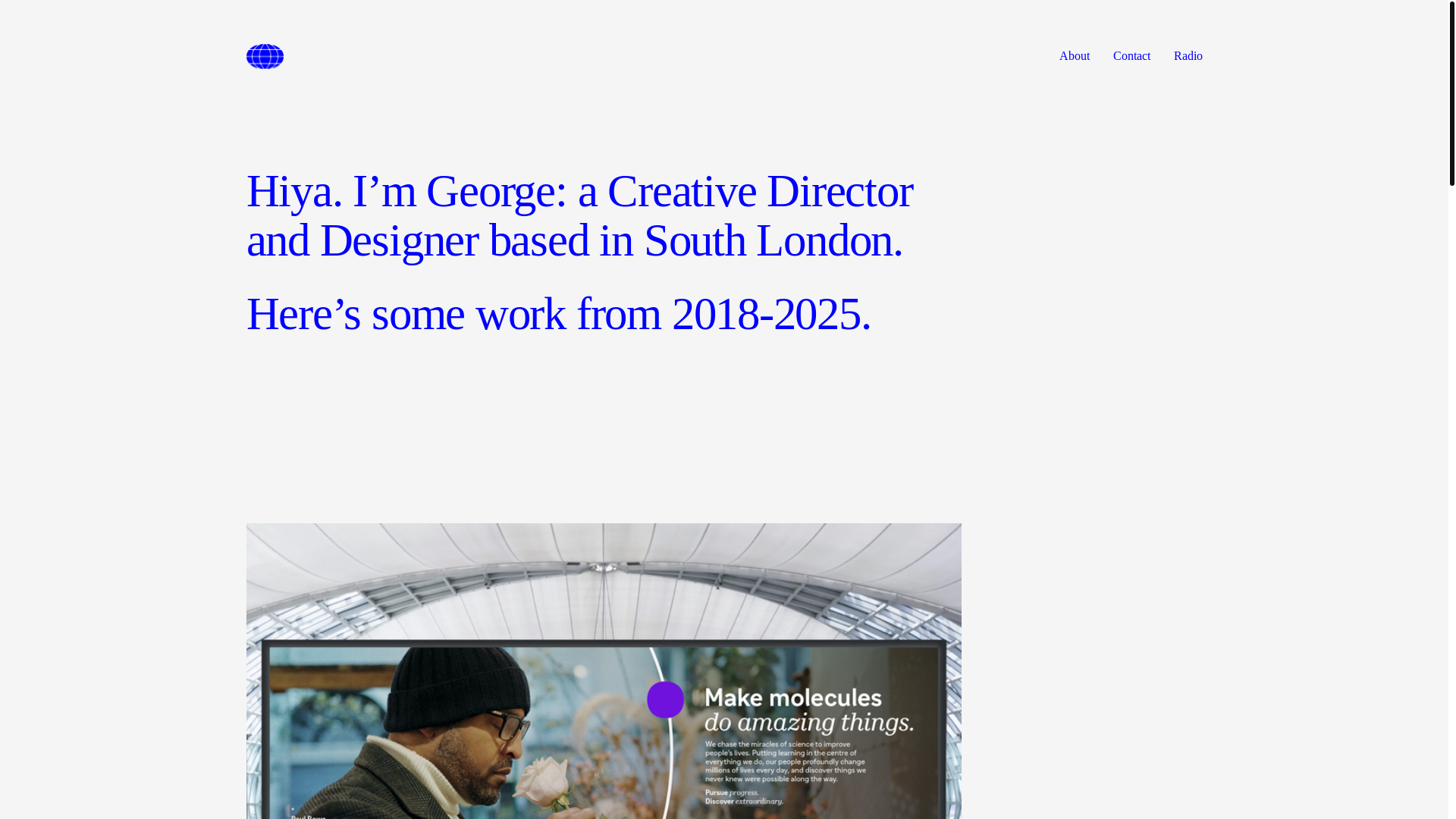 website screenshot of https://georgemorris.international/