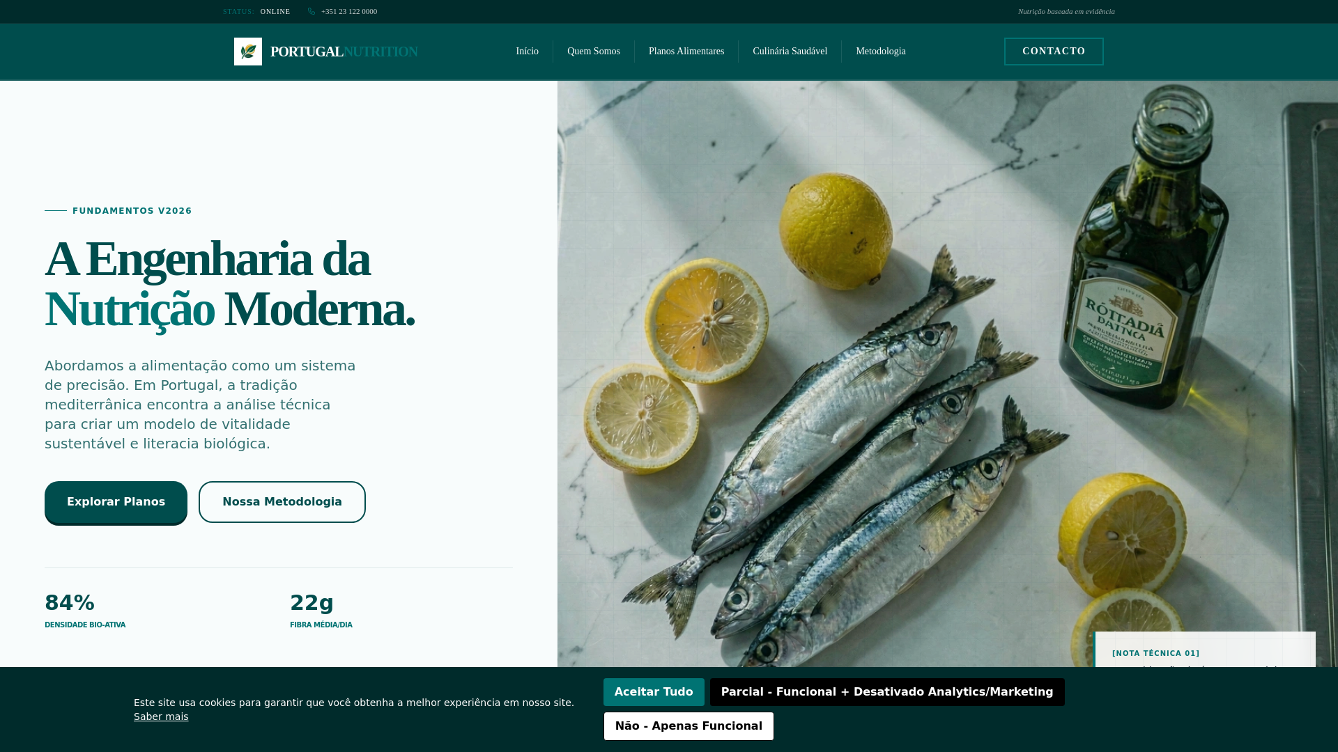 website screenshot of https://portugalnutritionioap.info
