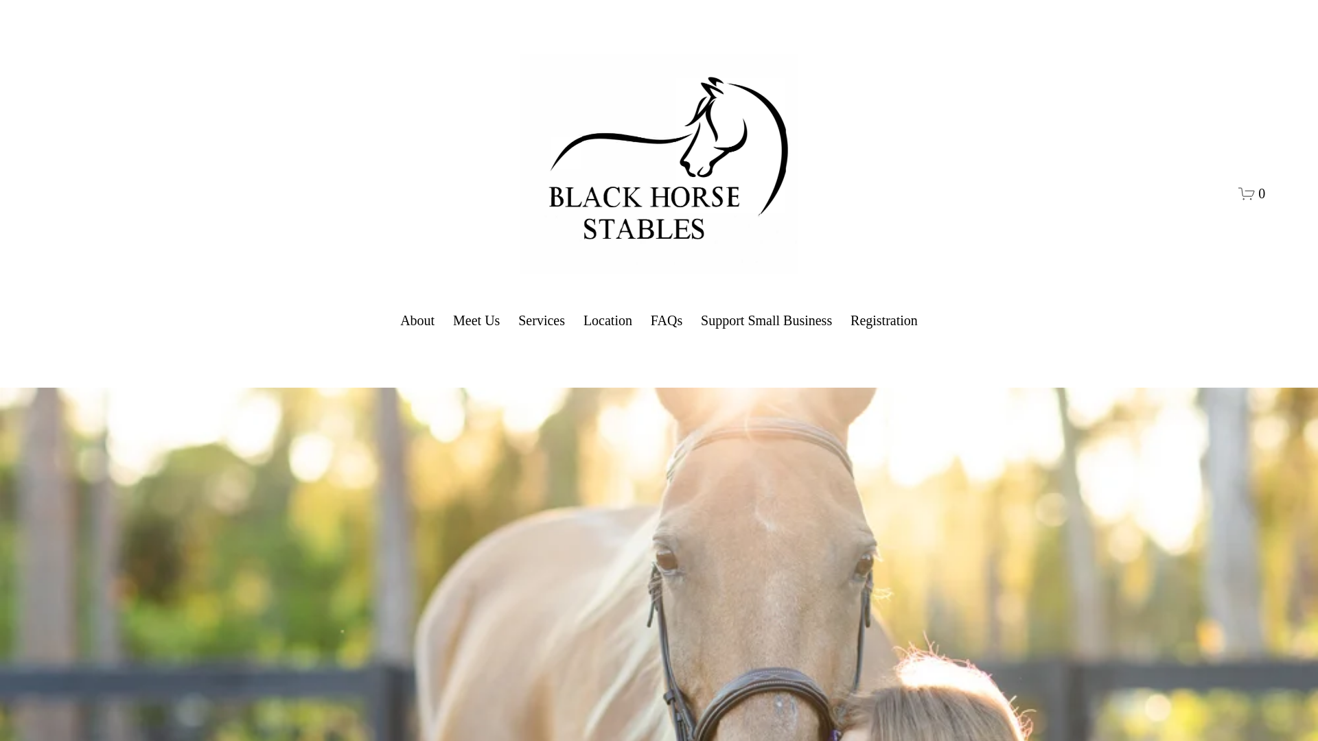website screenshot of https://blackhorsestablesfl.com