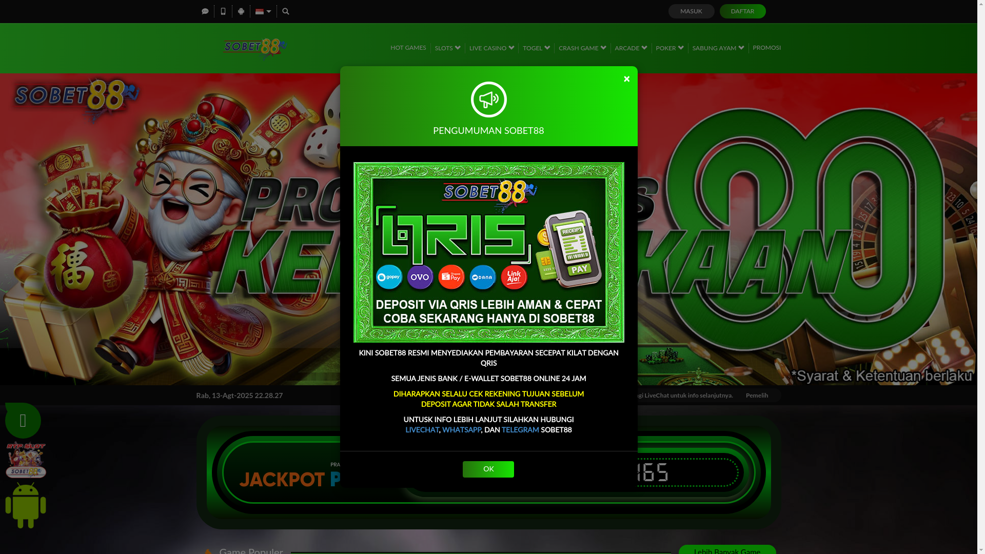 website screenshot of https://sobet88menang.cfd/