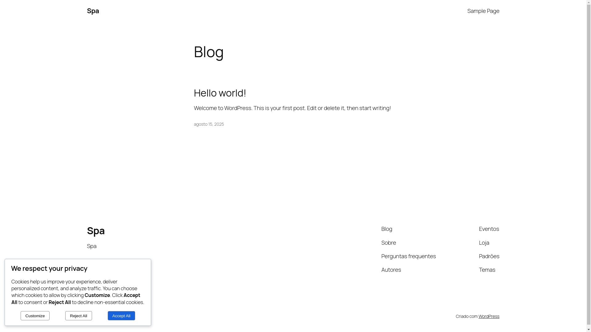 website screenshot of https://bellafarfallucespa.com.br/