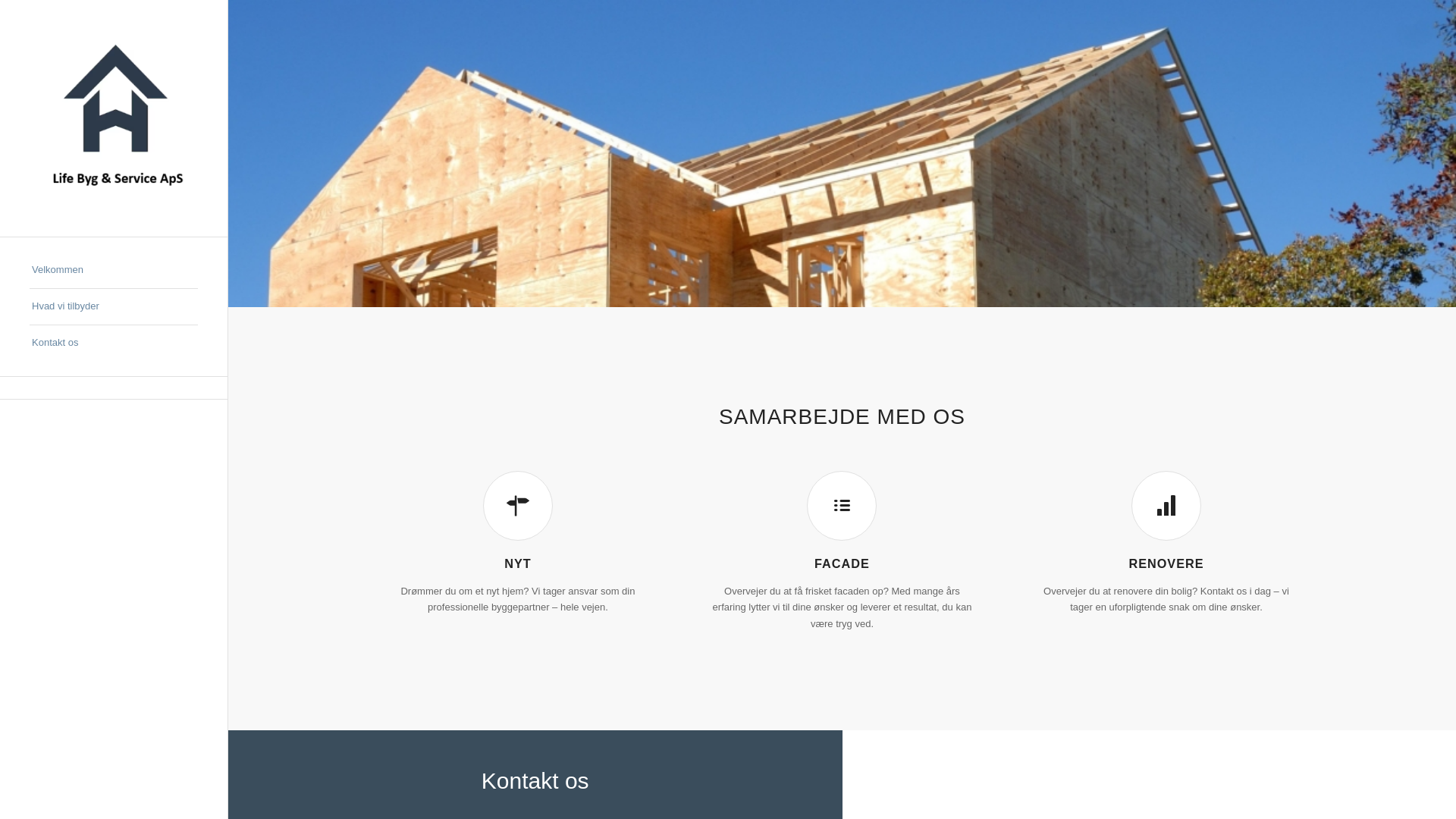 website screenshot of https://lifebygservice.dk/