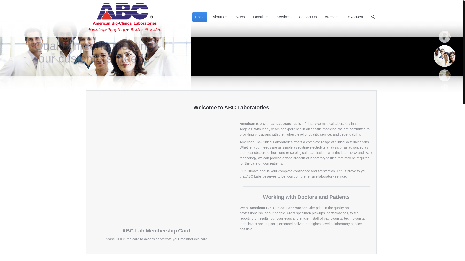 website screenshot of https://www.abclab.com/