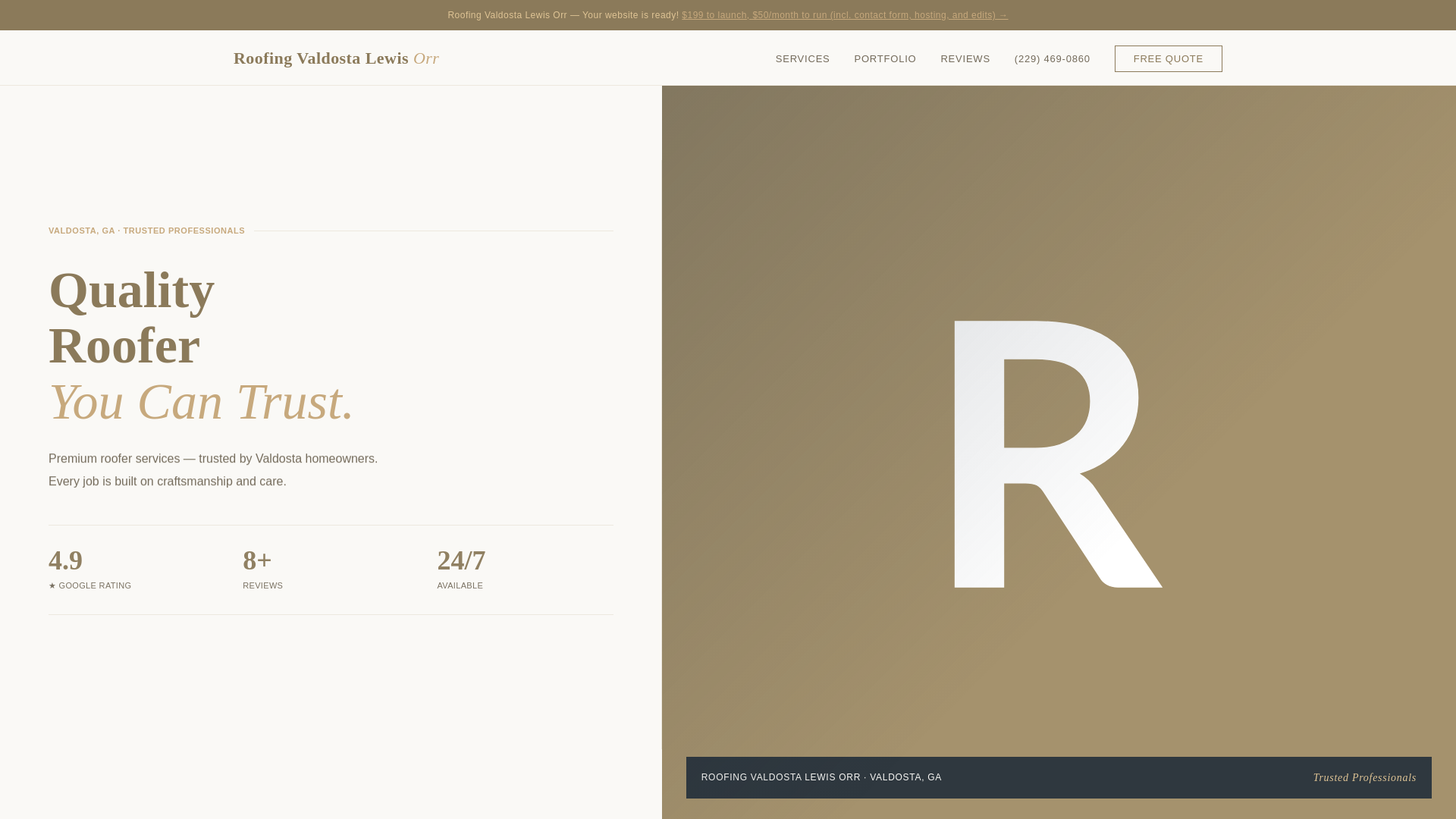 website screenshot of https://roofing-valdosta-lewis-orr-demo.pages.dev/