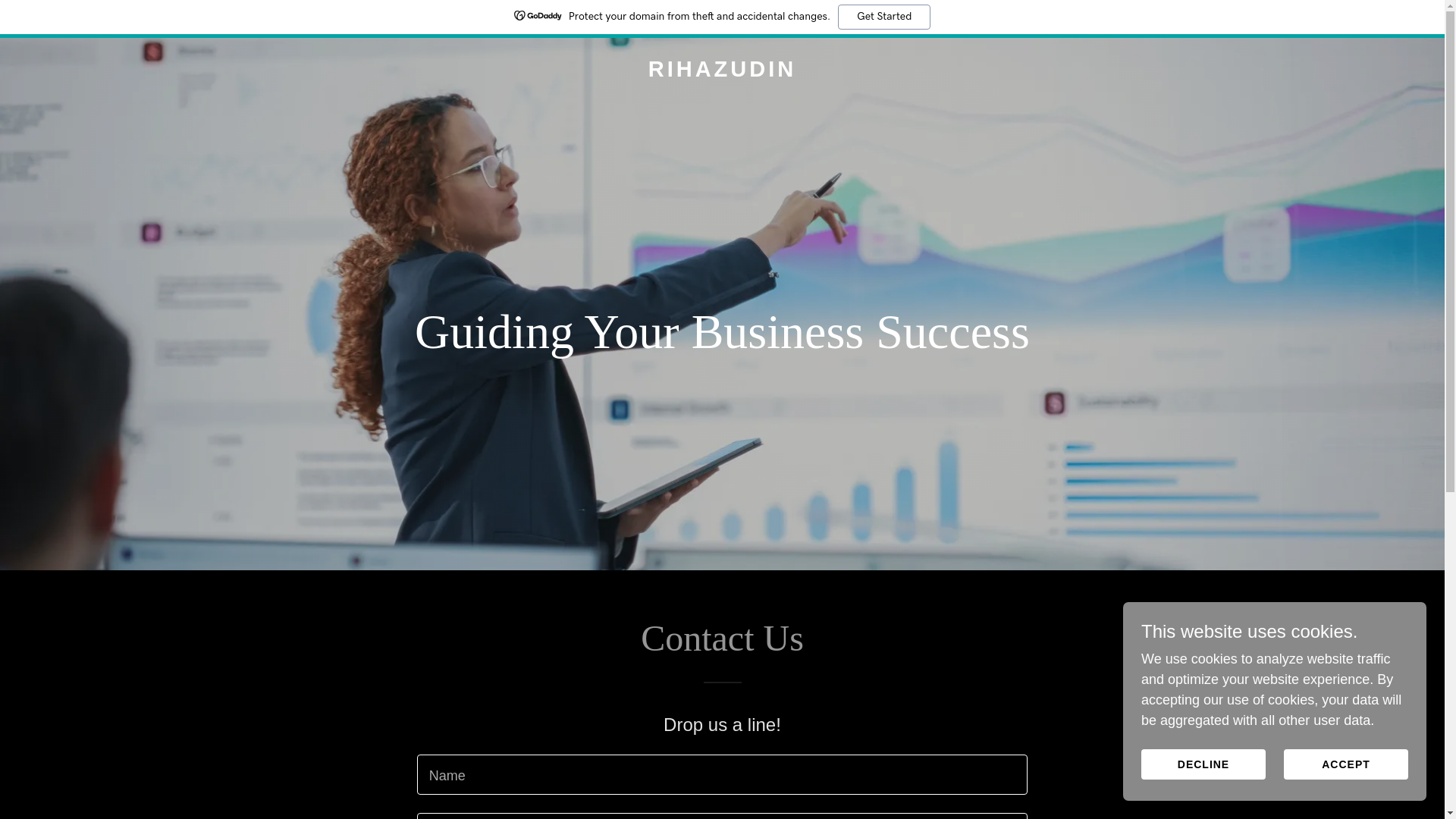 website screenshot of https://rihazudin.com/