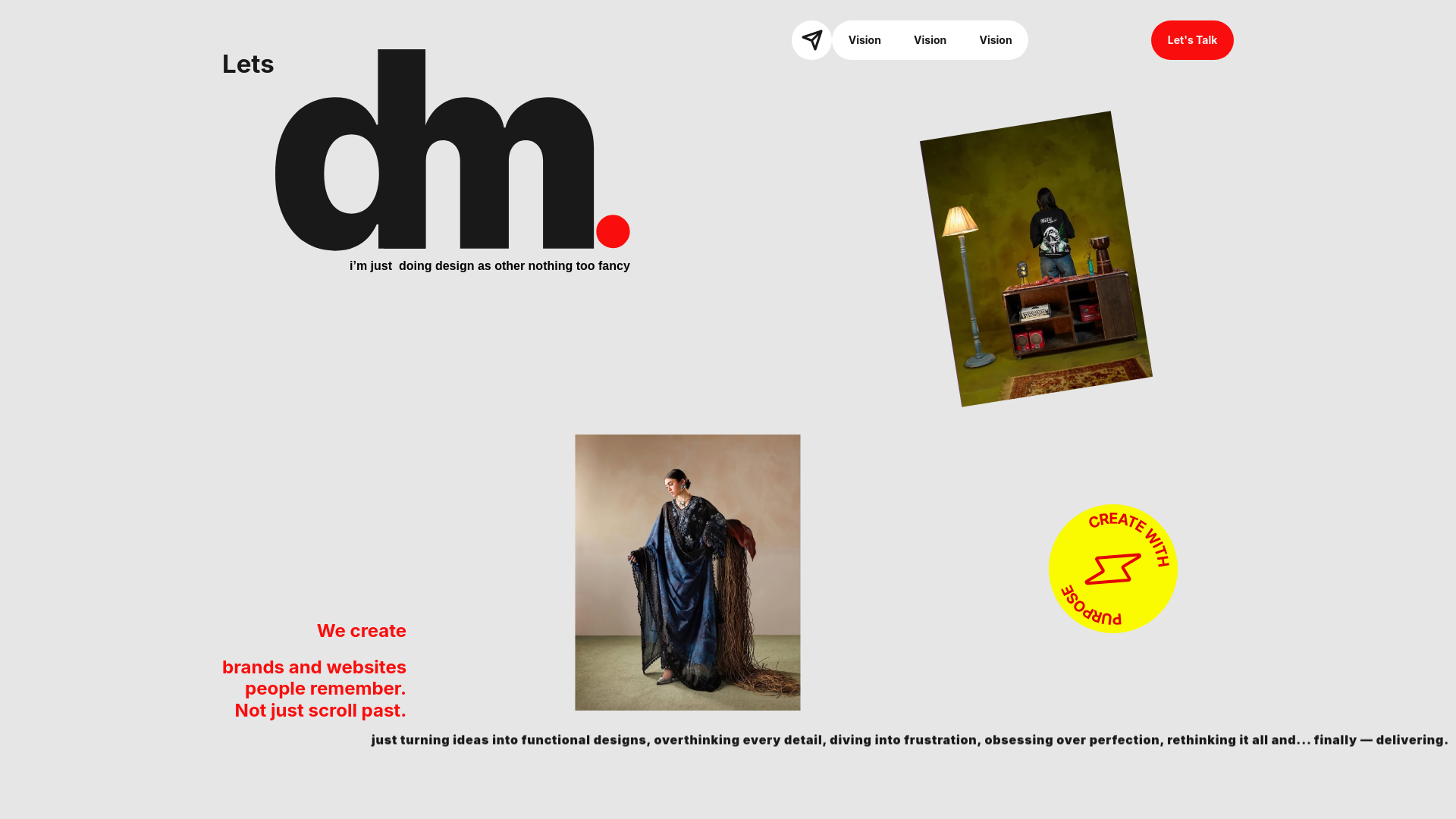 website screenshot of https://letsdm.me