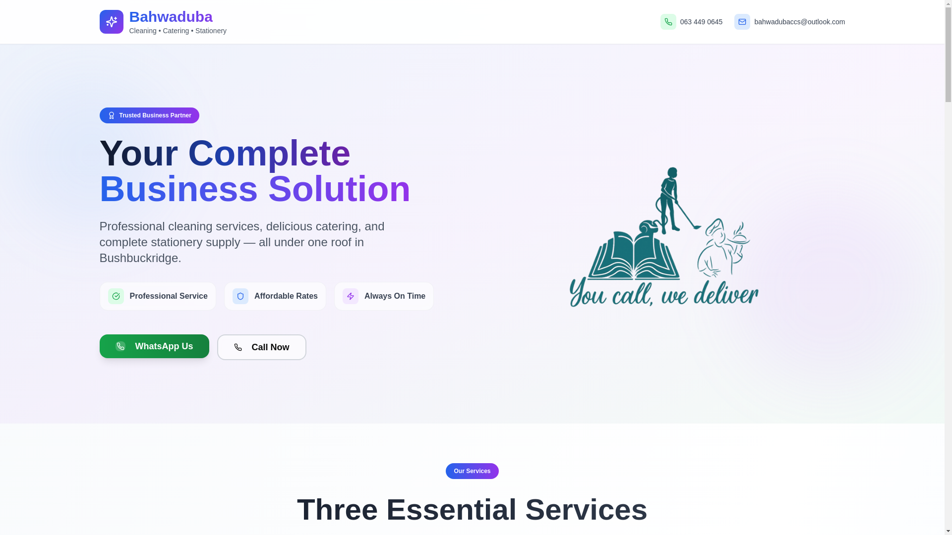 website screenshot of https://bahwadubaccs.co.za/