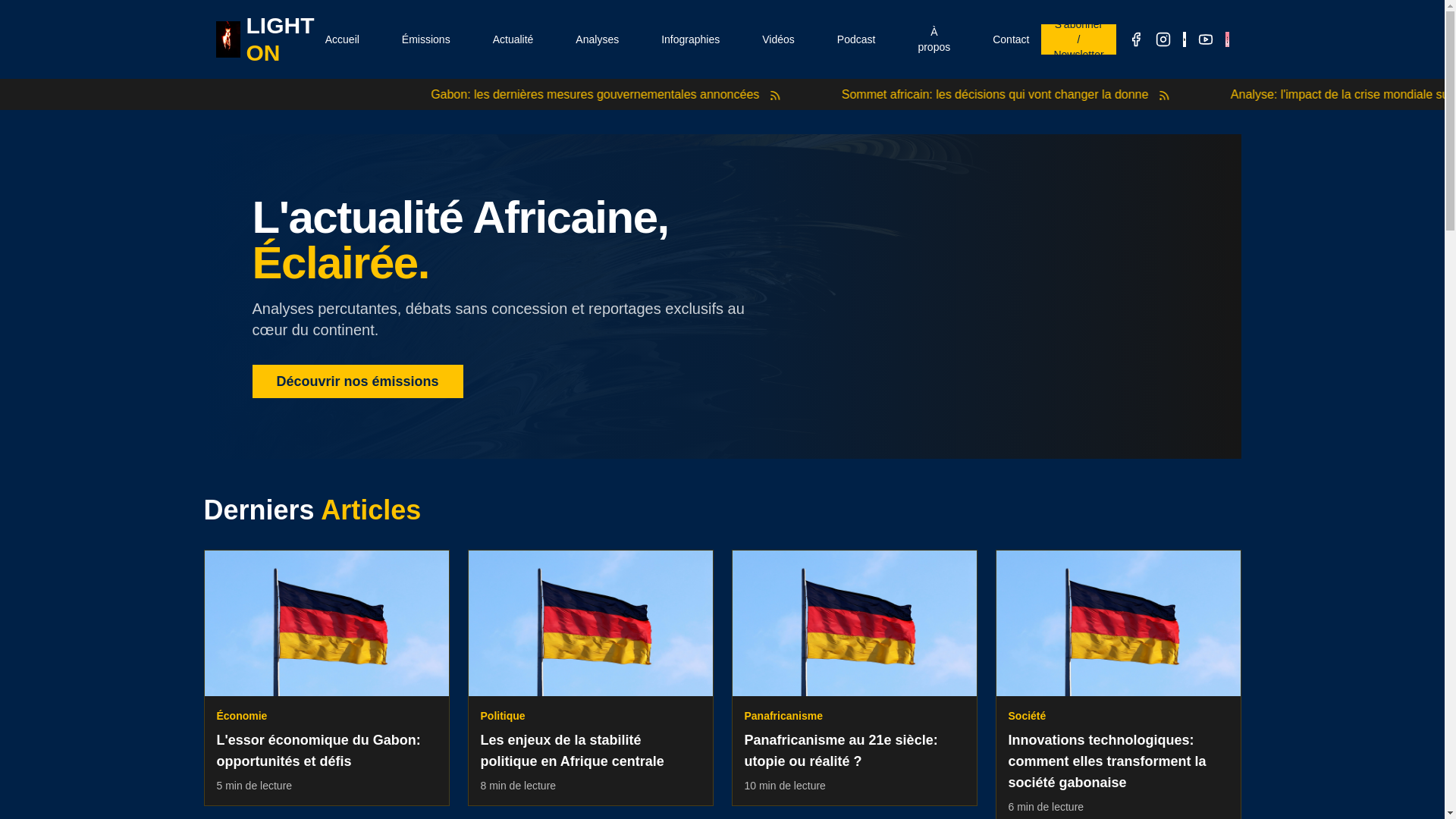 website screenshot of https://lighton.news/