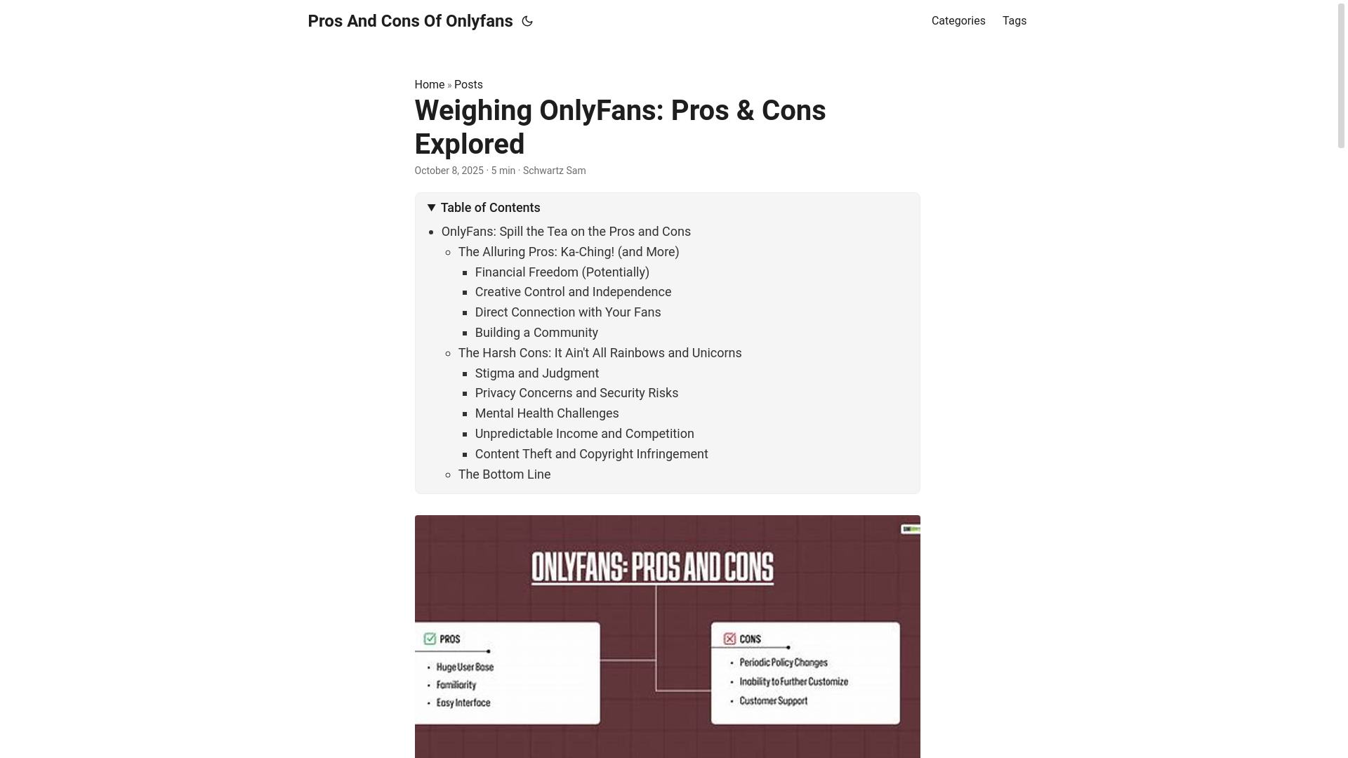 website screenshot of https://pros-and-cons-of-onlyfans.pages.dev/