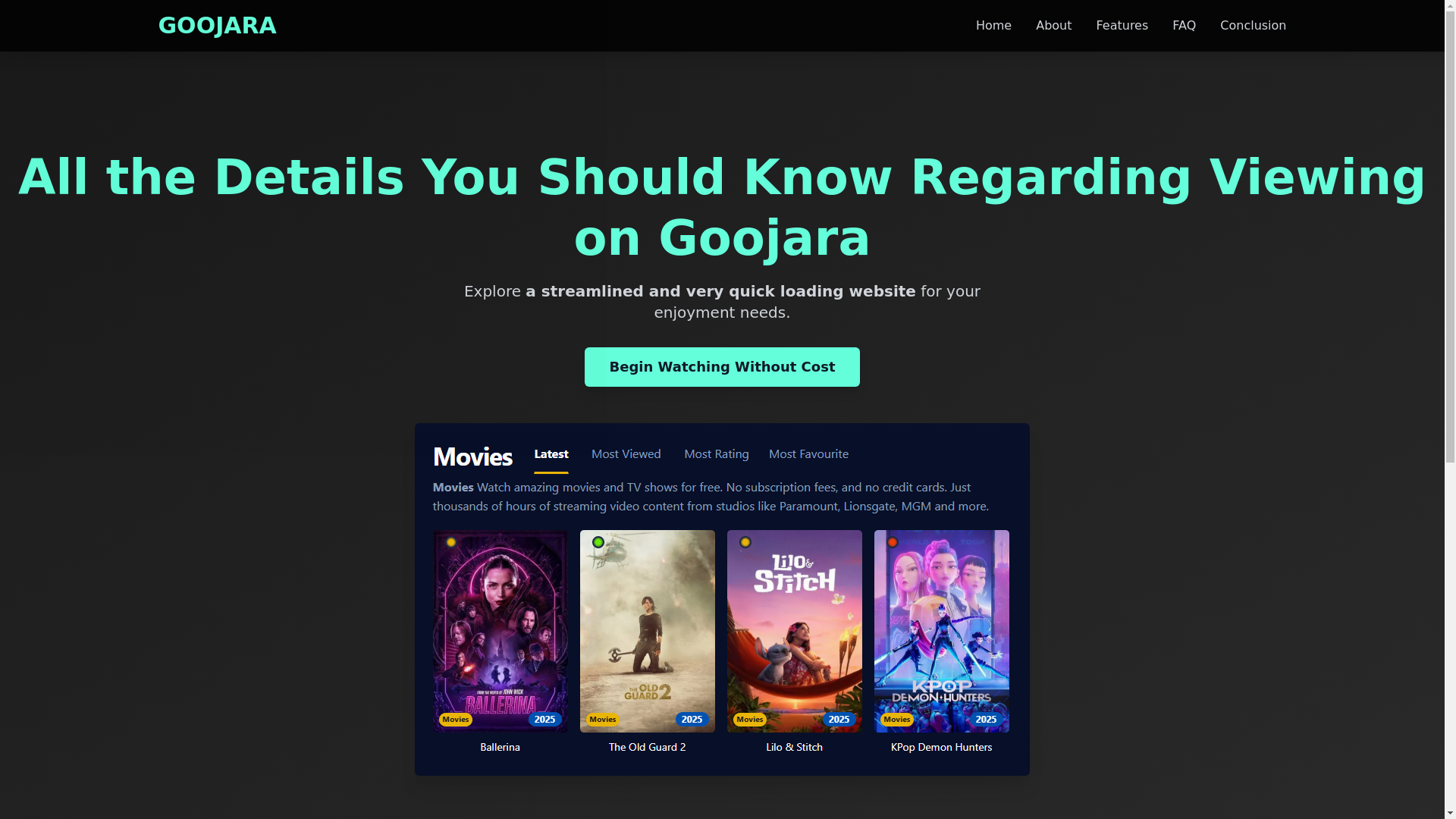 website screenshot of https://goojara-4vj7.pages.dev/